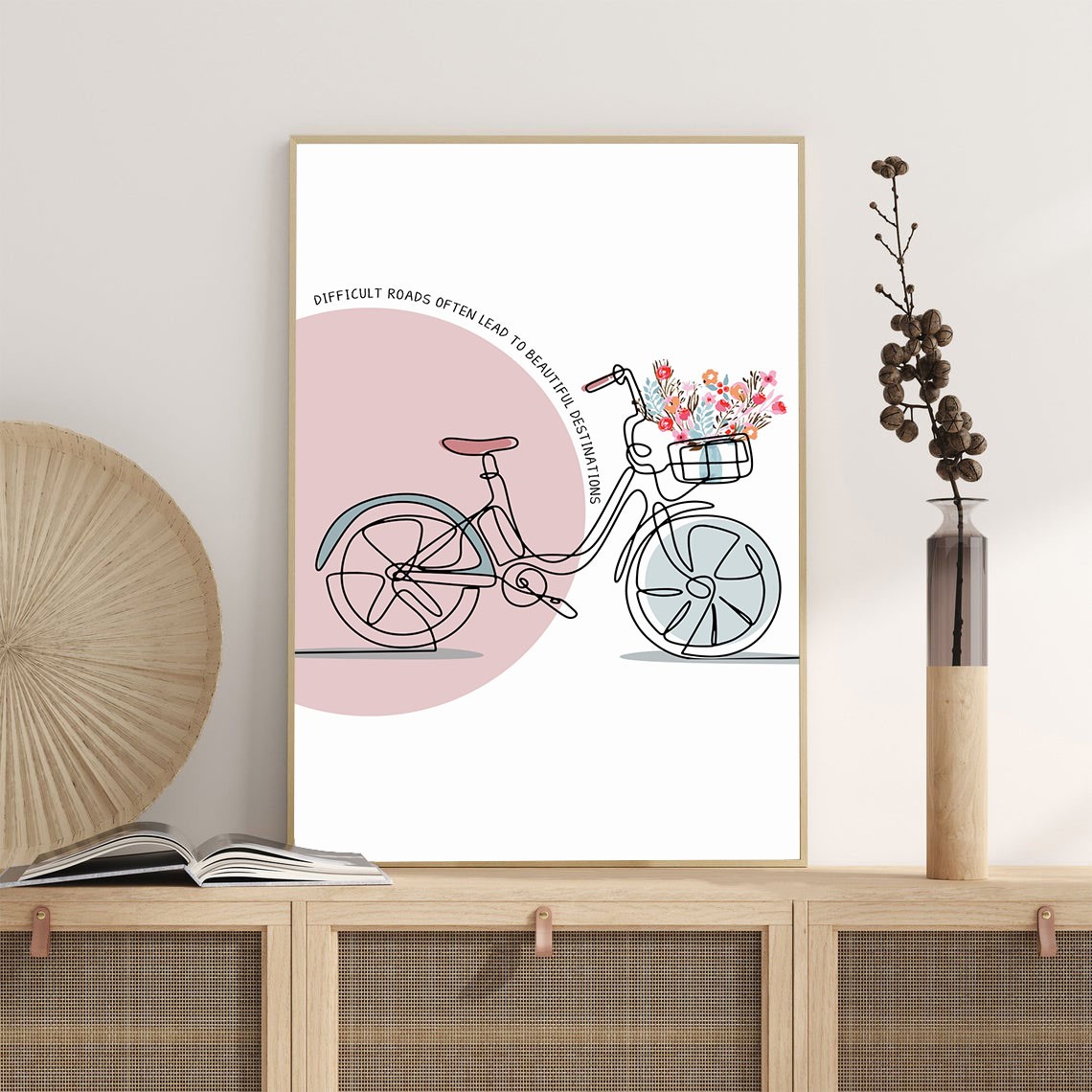 Difficult Roads Cycle Abstract Mental Health Wall Art - Image 3