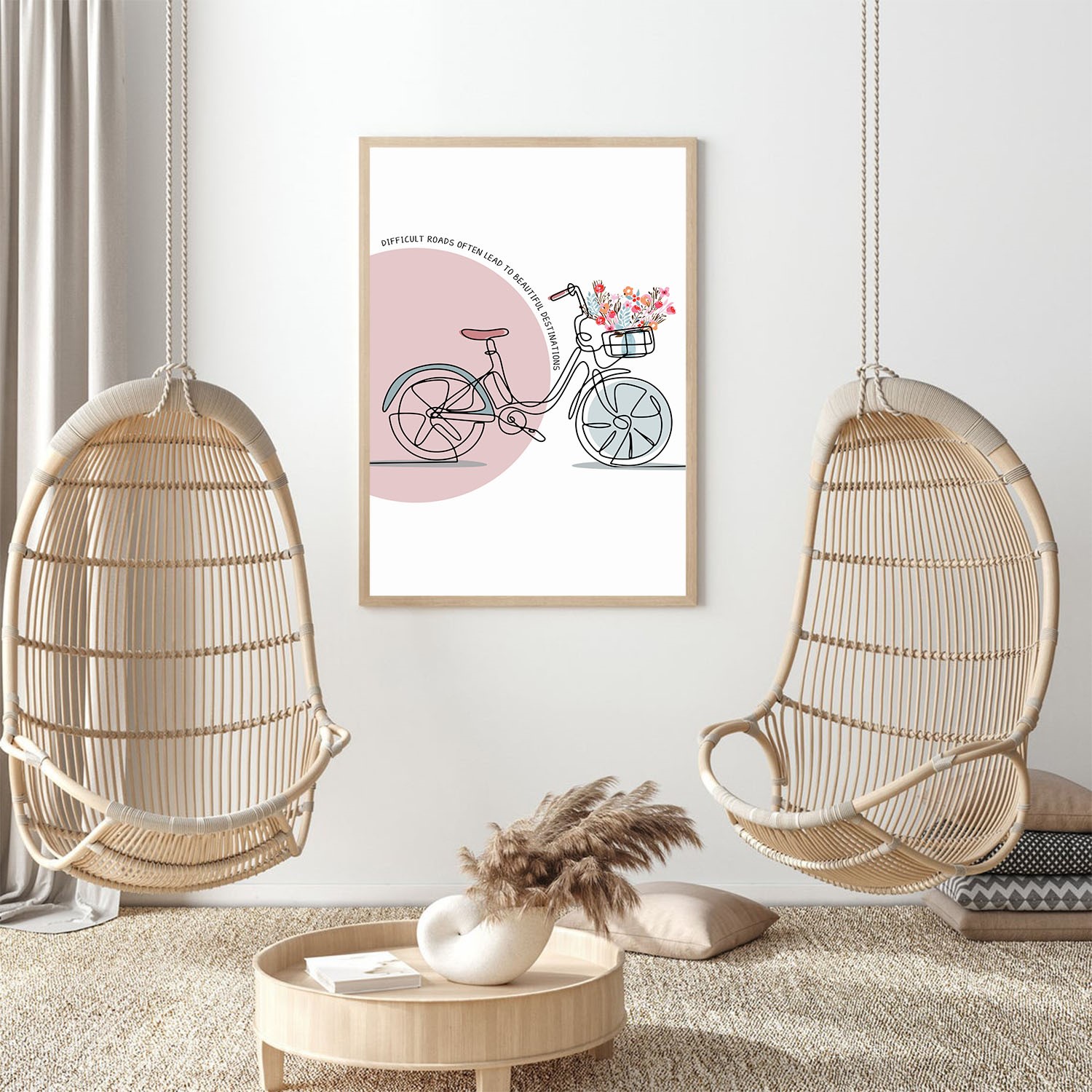 Difficult Roads Cycle Abstract Mental Health Wall Art - Image 4