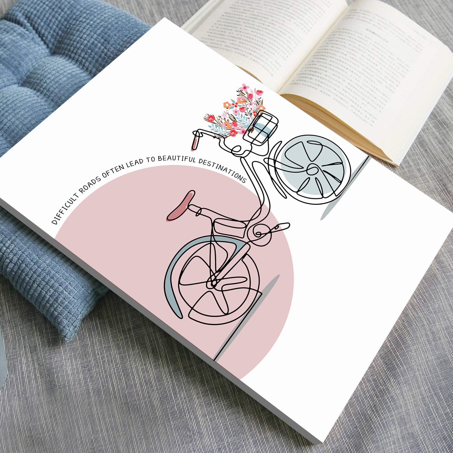 Difficult Roads Cycle Abstract Mental Health Wall Art - Image 5