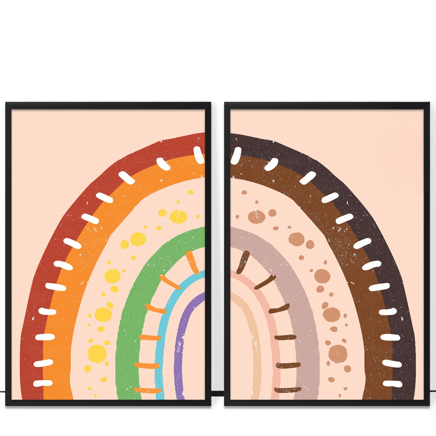 Boho Diversity Rainbow Wall Art