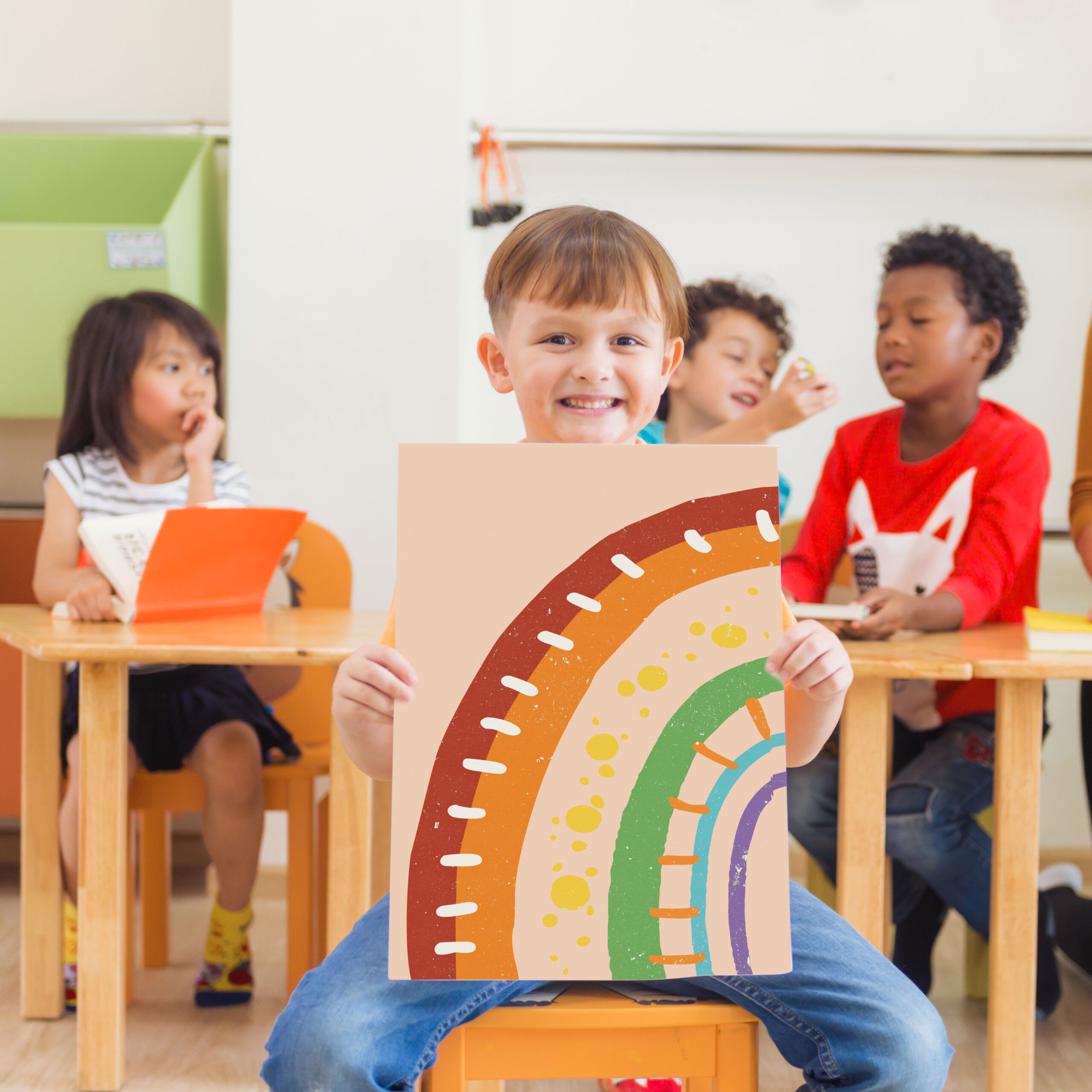 Diversity Rainbow Boho Multicultural Classroom Wall Art - Image 4