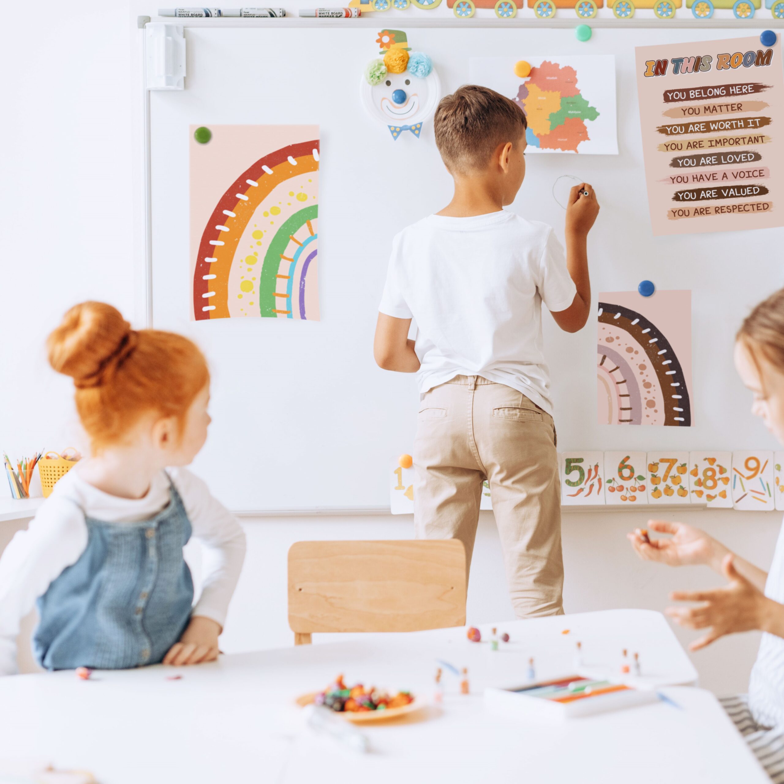 Diversity Rainbow Boho Multicultural Classroom Wall Art - Image 5