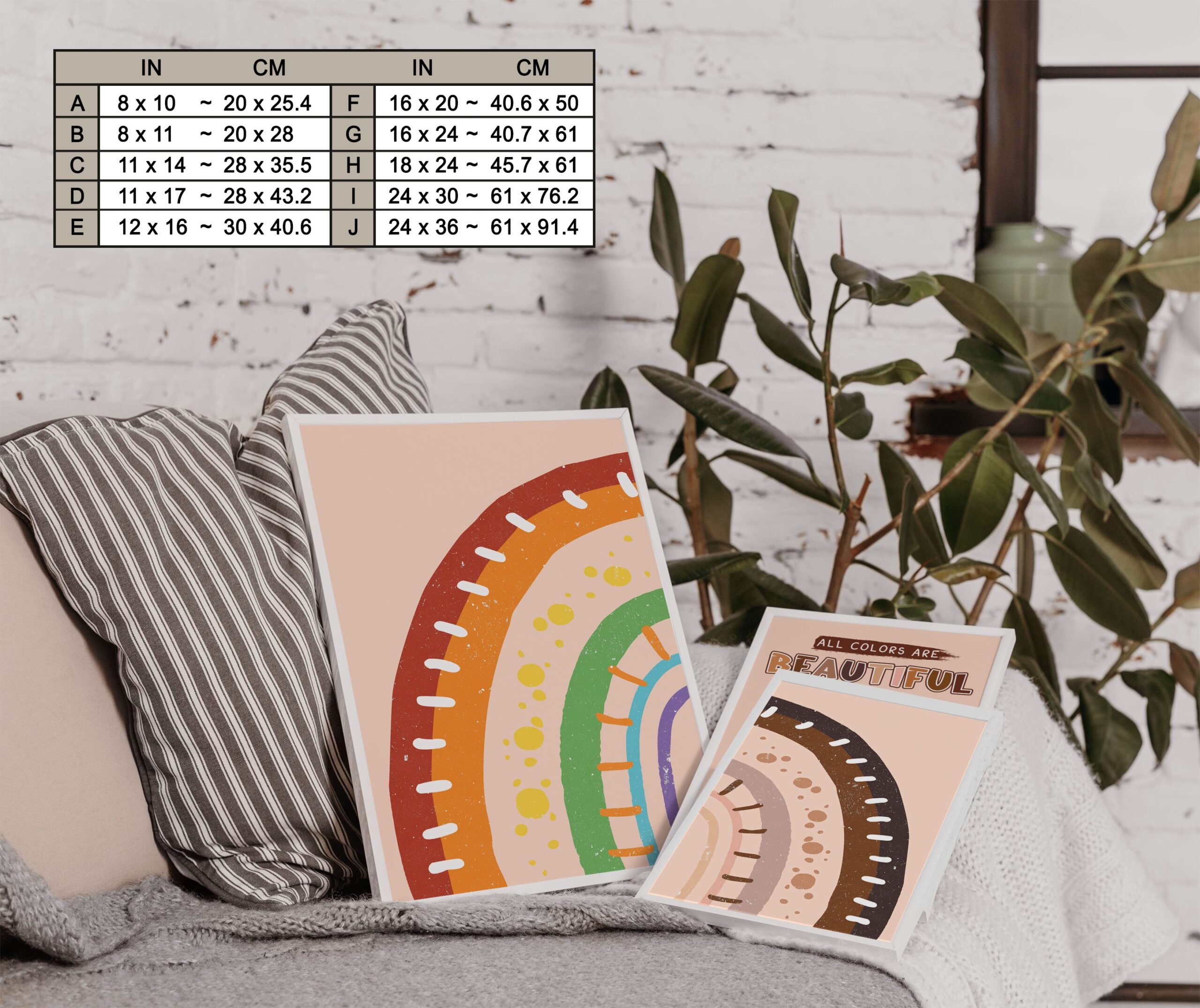 Diversity Rainbow Boho Multicultural Classroom Wall Art - Image 7