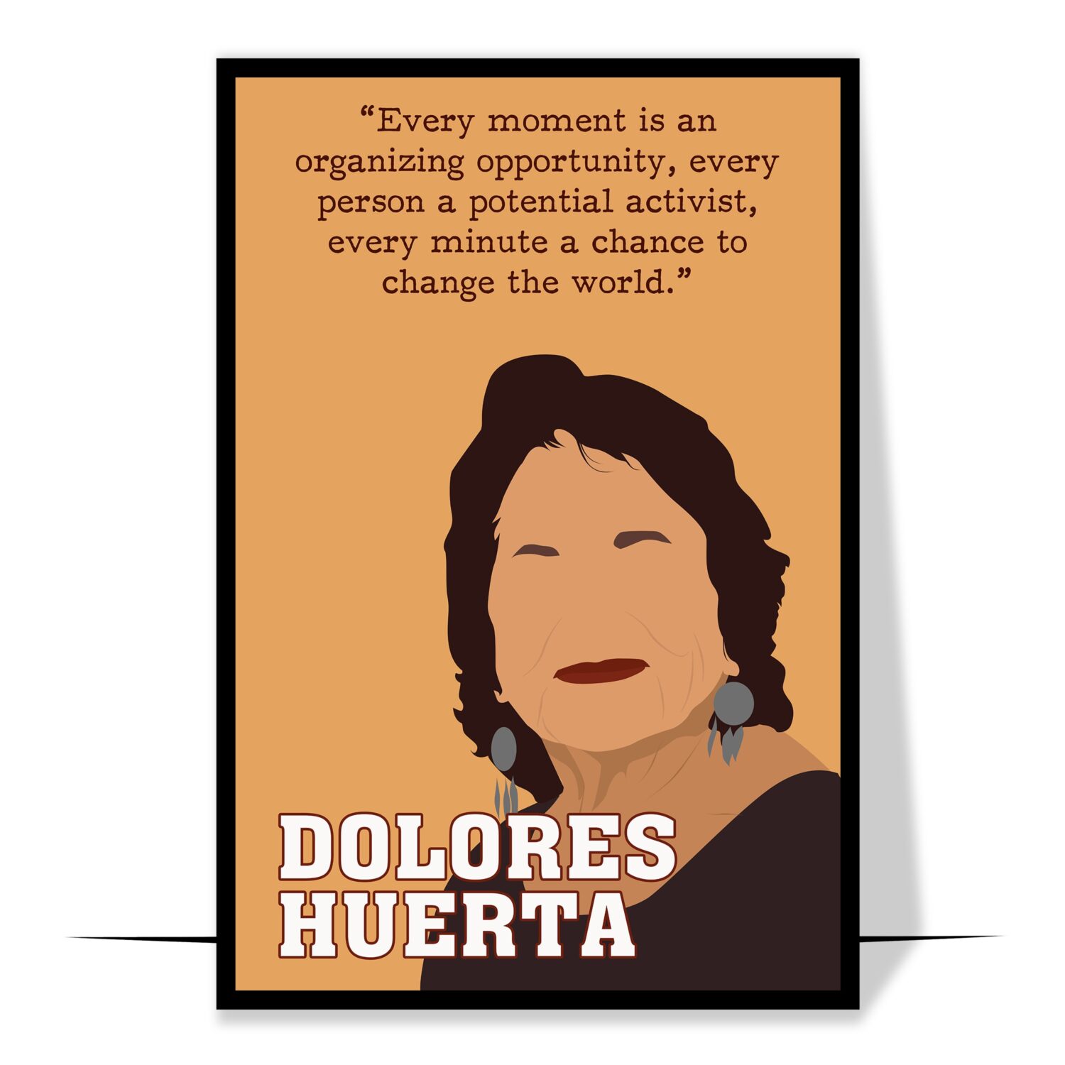 Dolores Huerta Latina Hand-drawn Wall Art
