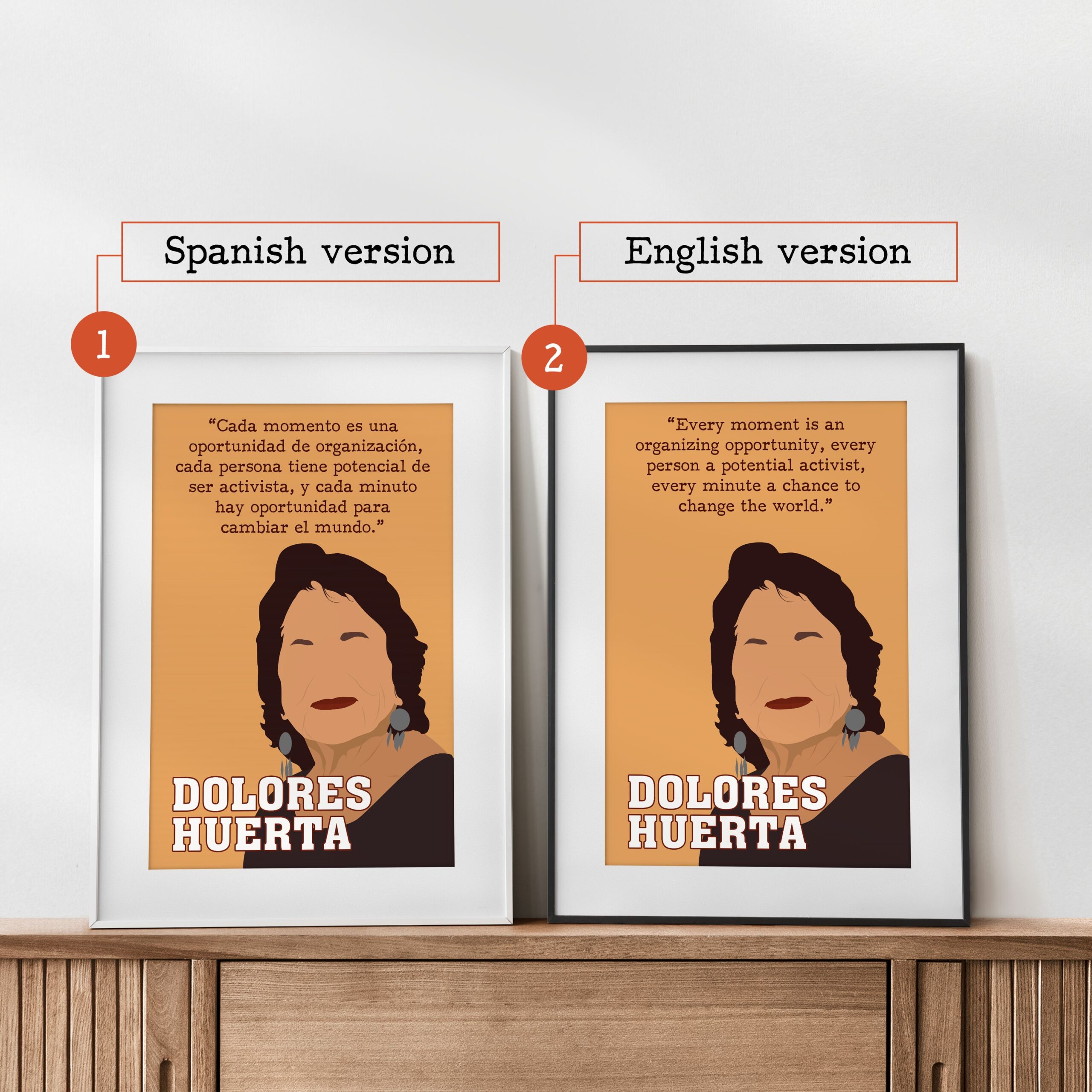 Dolores Huerta Latina Inspirational Quote Wall Art - Image 2