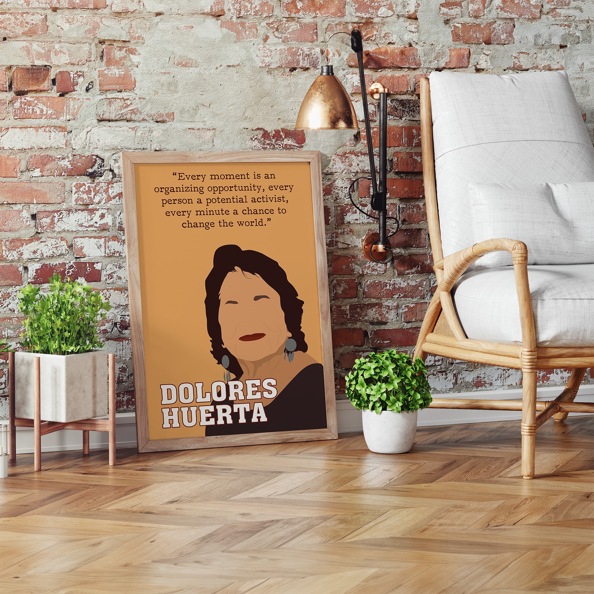 Dolores Huerta Latina Inspirational Quote Wall Art - Image 6