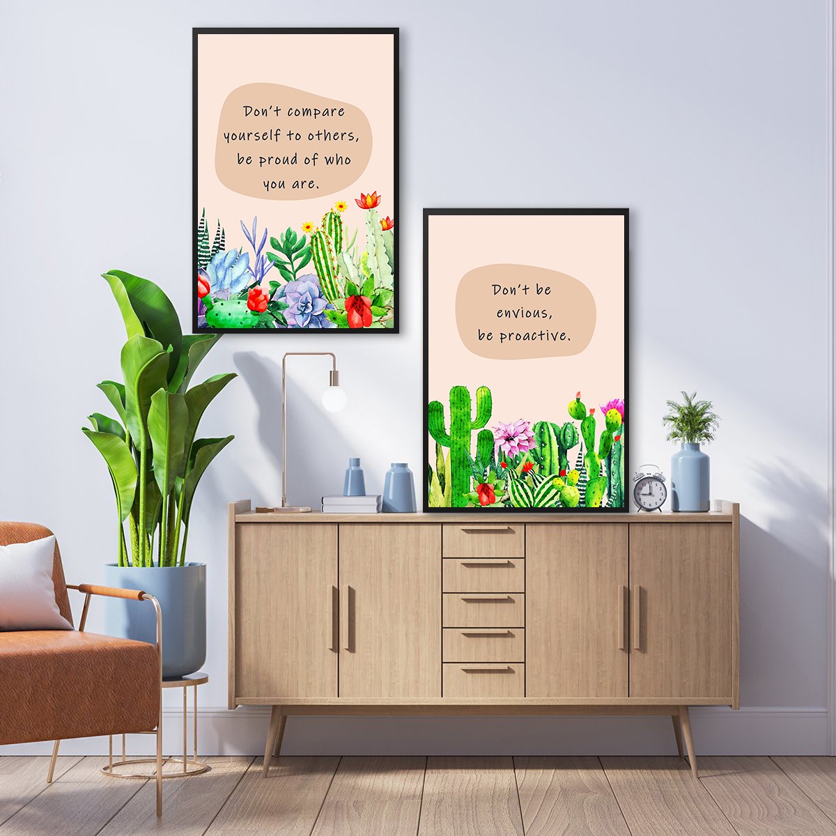 Don't Compare Yourself Growth Mindset Quote Wall Art - Image 6