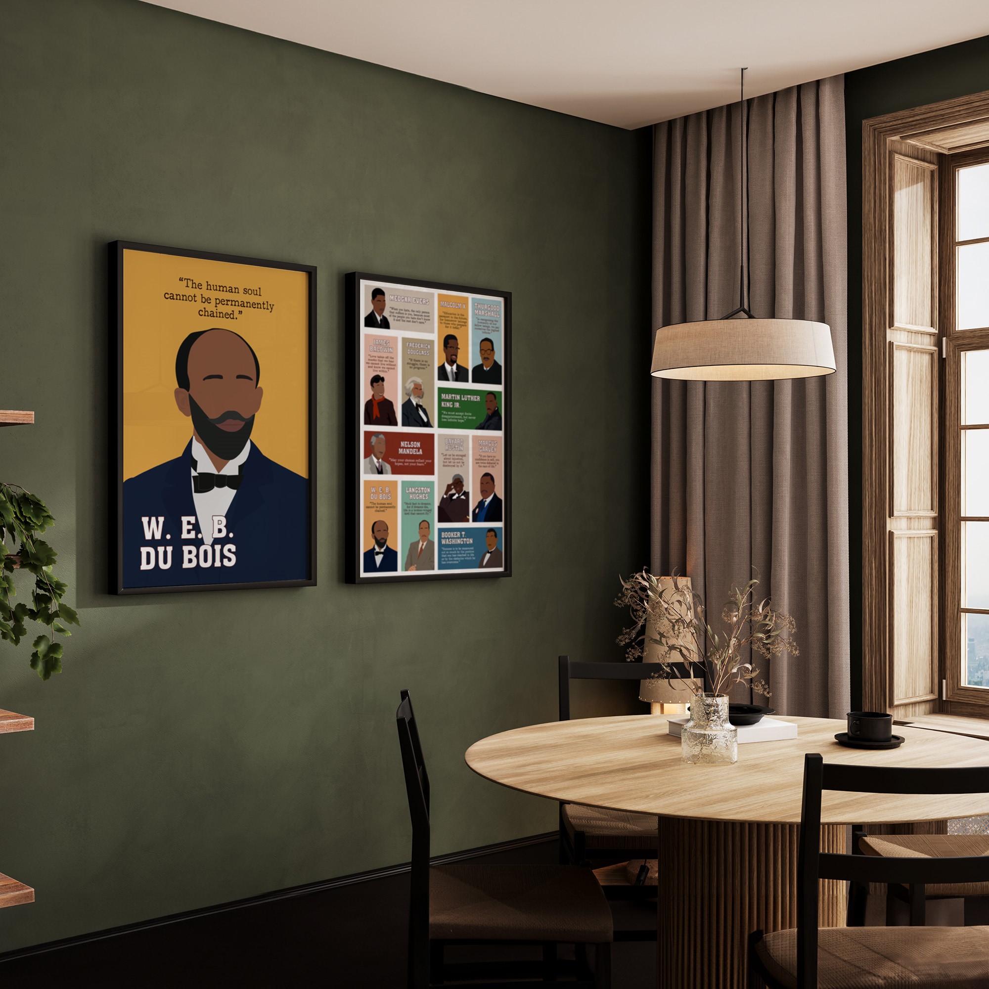 Du Bois Motivational Black Activist Hand-drawn Wall Art - Image 5