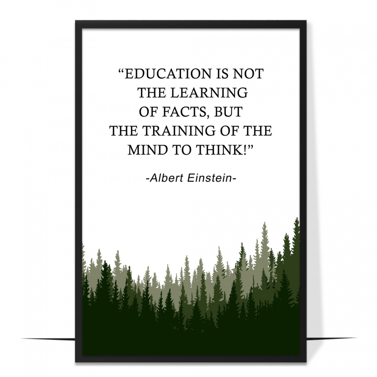 Education Is Not the Learning Growth Mindset Wall Art