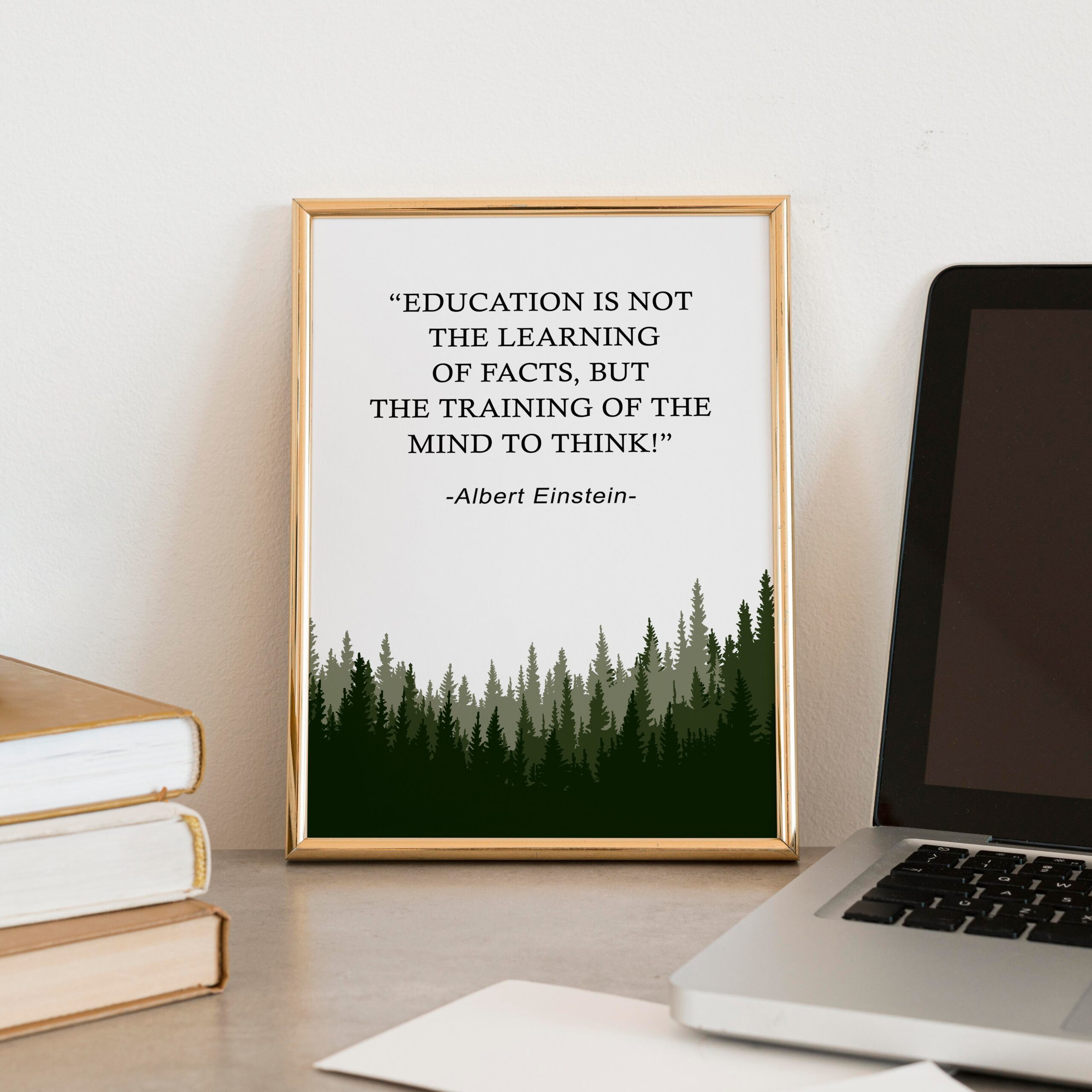 Education Is Not the Learning Growth Mindset Wall Art - Image 6