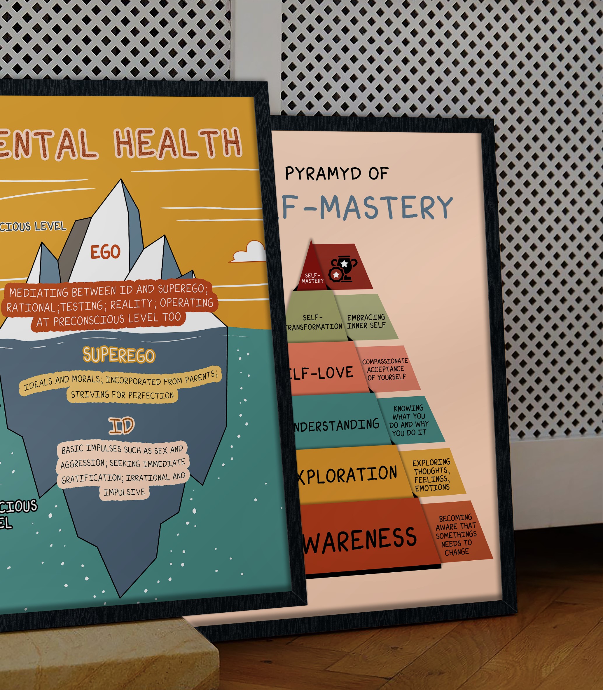 Ego Superego Id Boho Mental Health Printable - Image 3