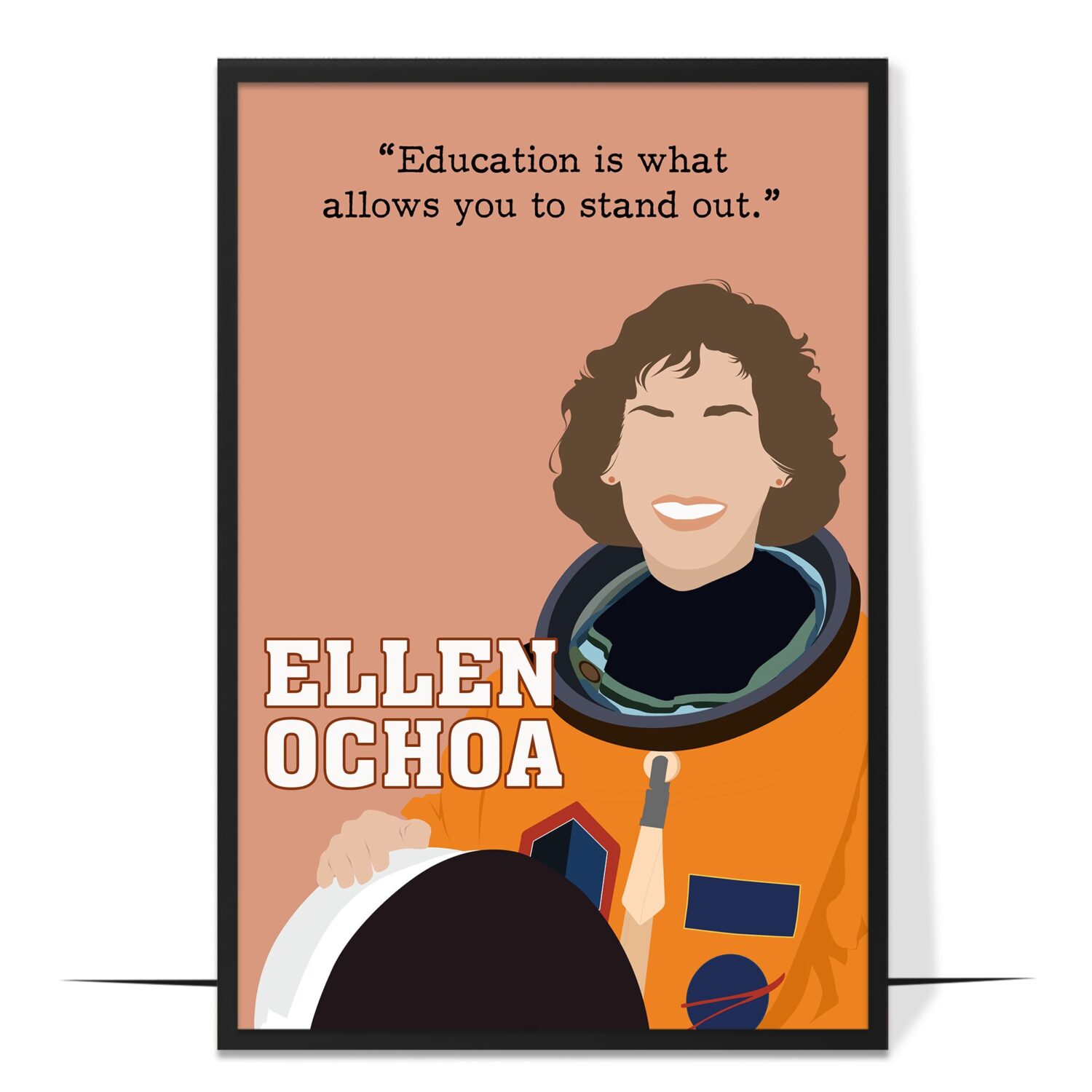 Ellen Ochoa Latina Hand-drawn Wall Art