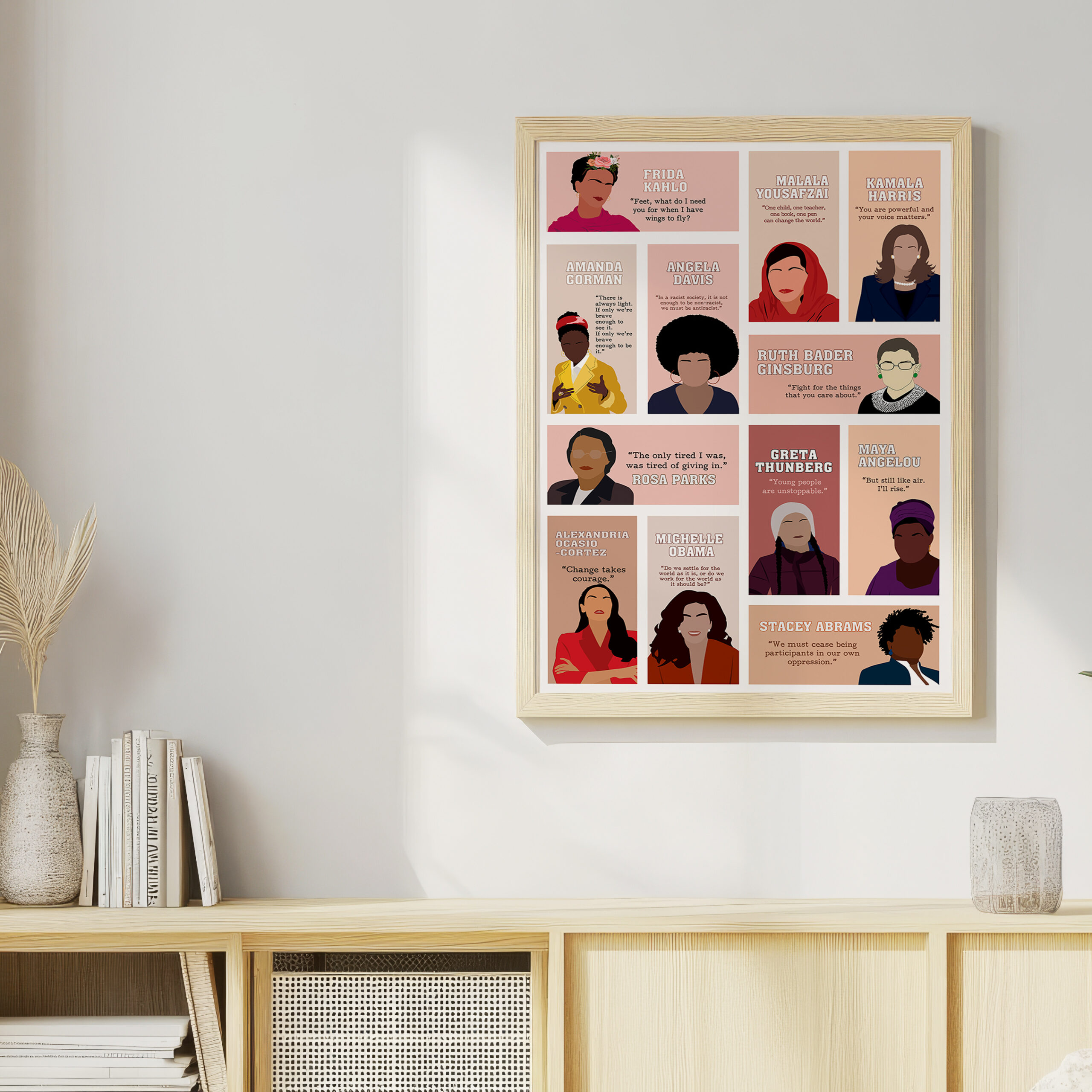 Empowered Women Inspirational Unframed 16x24in Laminated Hand-drawn Wall Art - Image 8