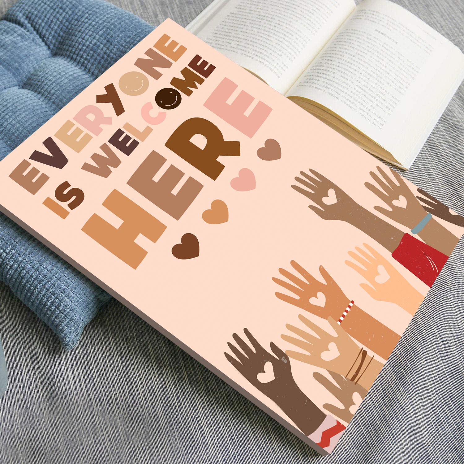 Everyone is Welcome Here Boho Classroom Wall Art - Image 3