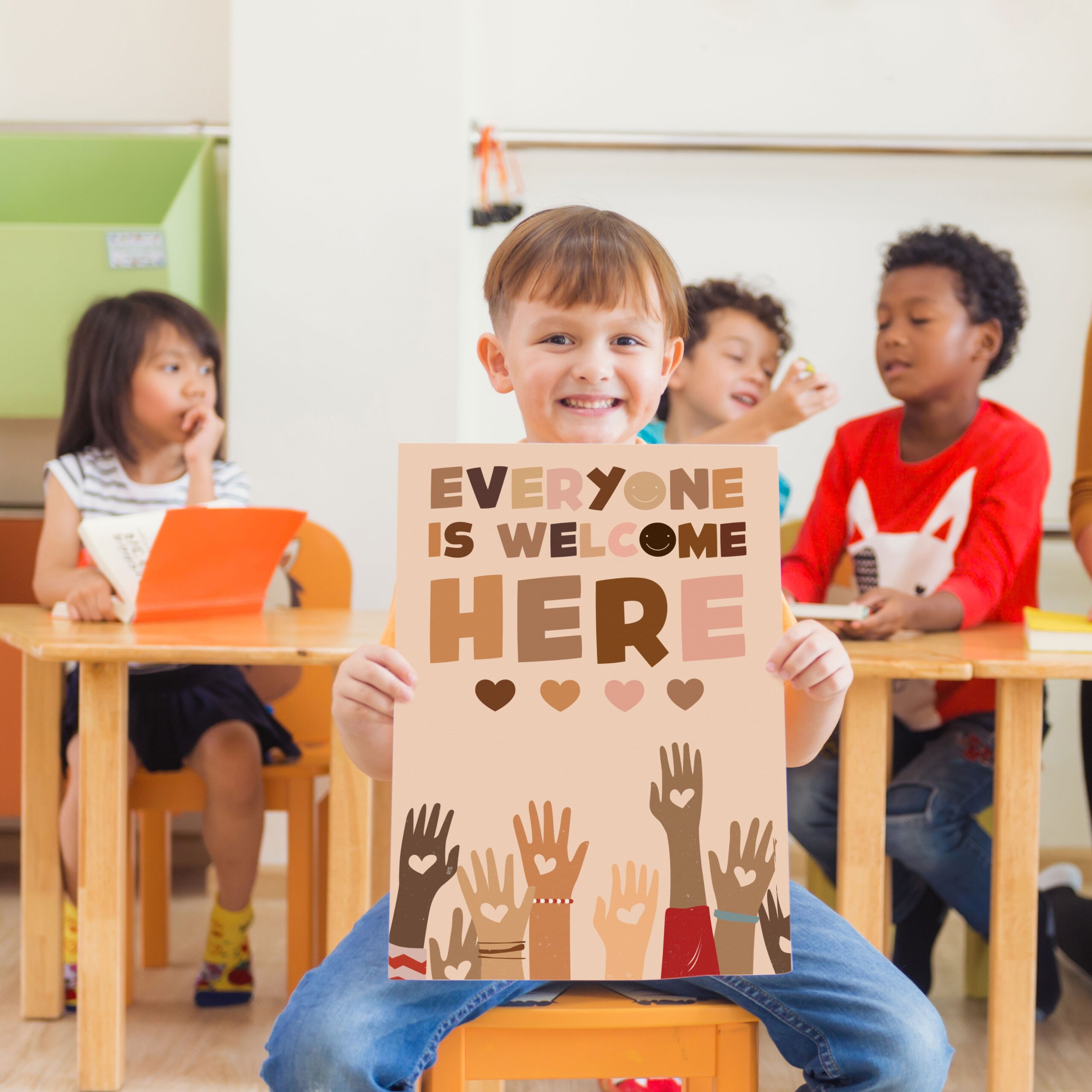 Everyone is Welcome Here Boho Classroom Wall Art - Image 4