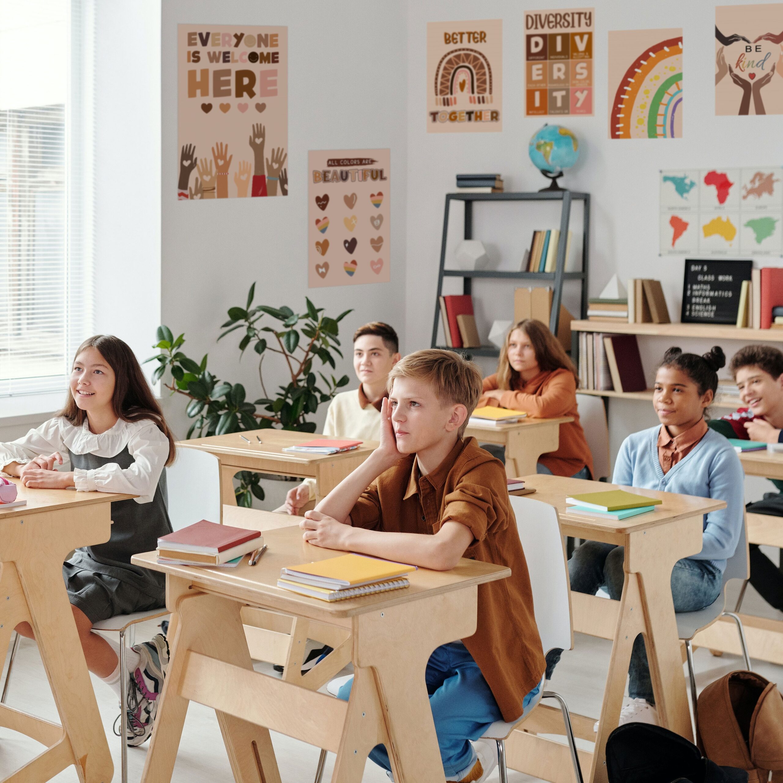 Everyone is Welcome Here Boho Classroom Wall Art - Image 6