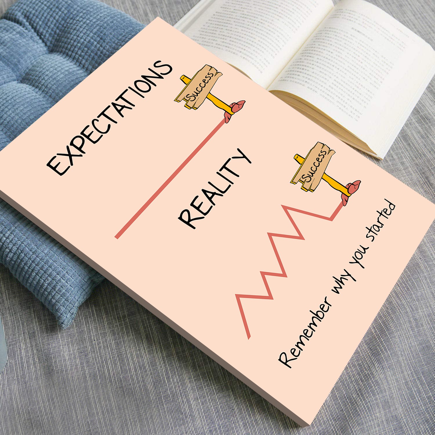 Expectation and Reality Boho Mental Health Wall Art - Image 4