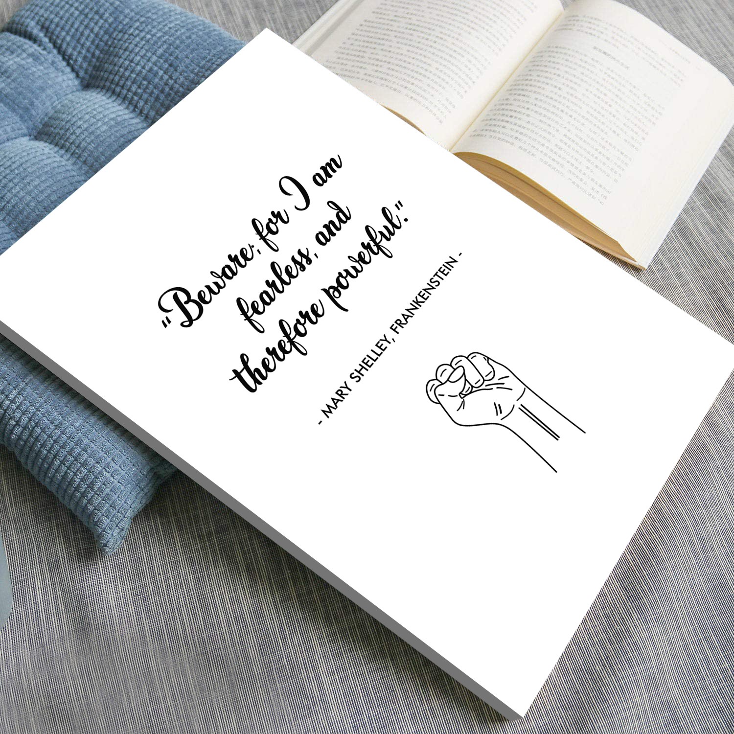 Fearless and Powerful Growth Mindset Quote Wall Art - Image 4