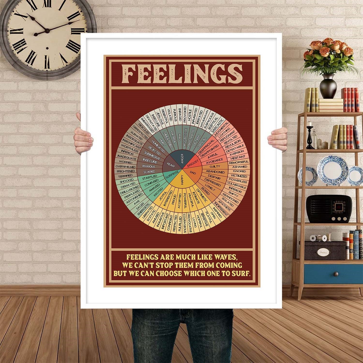 Feelings Chart Vintage Mental Health Printable - Image 4