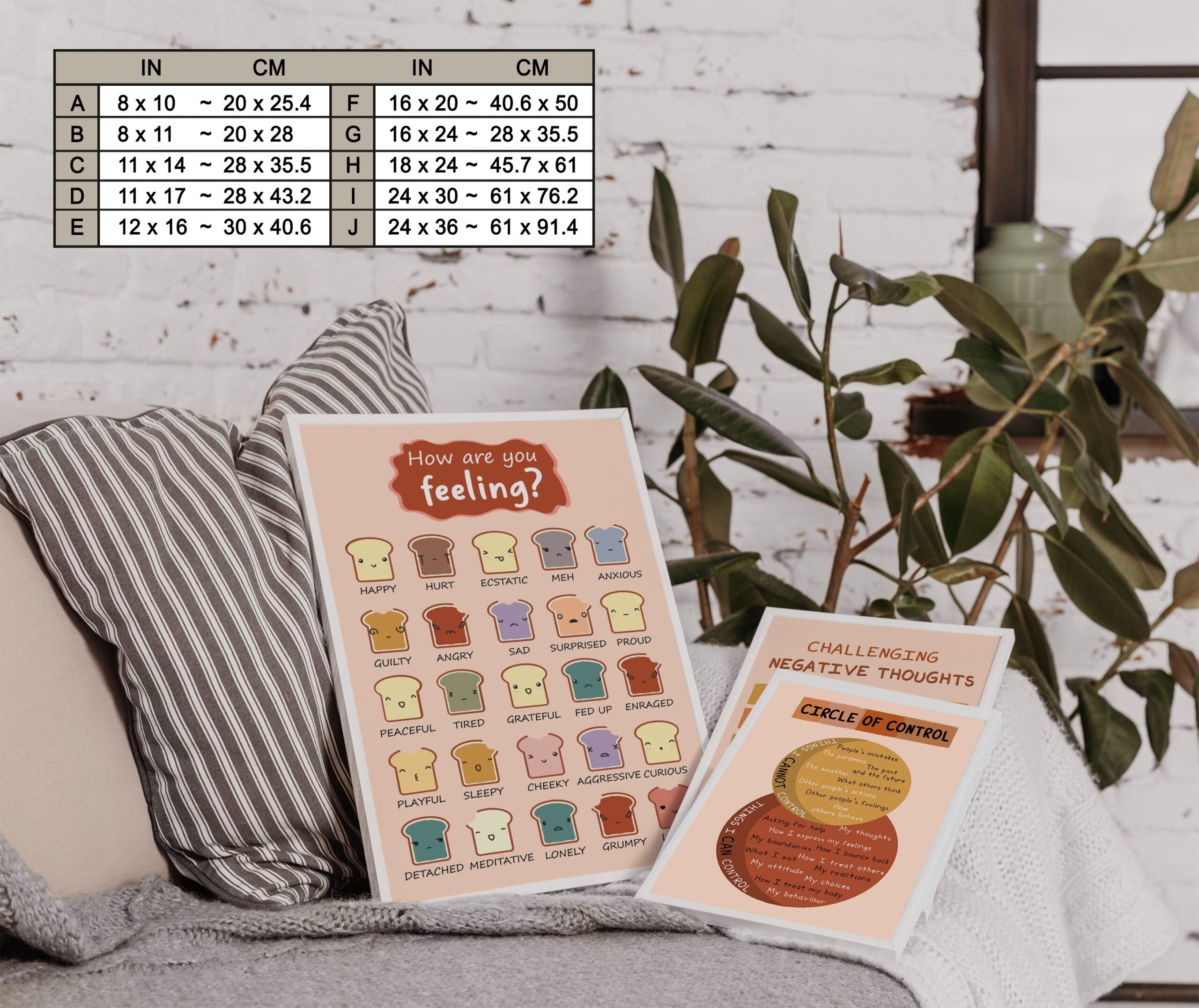 Feelings Mood Boho Mental Health Printable - Image 7