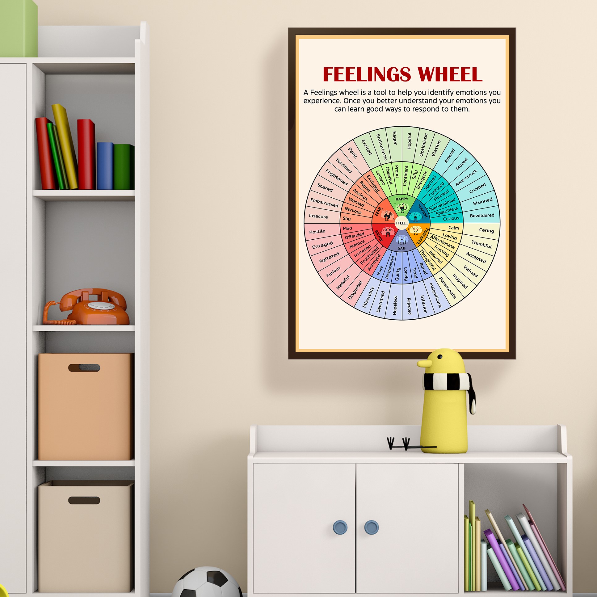 Feelings Wheel Mental Health Printable - Image 4