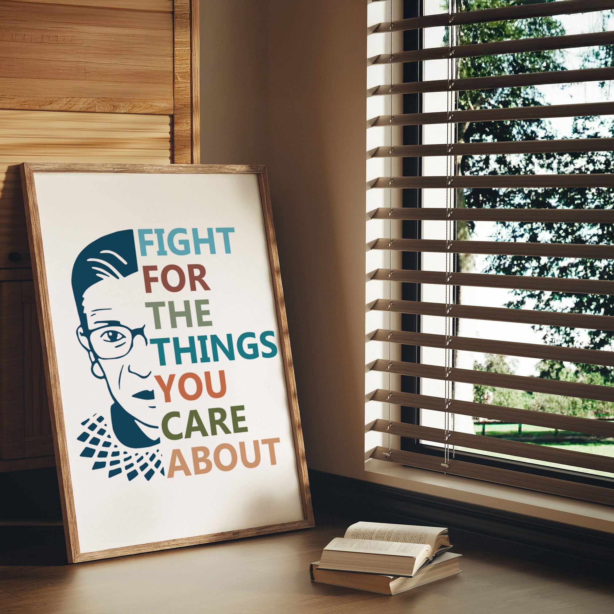 Fight for the Things RBG Inspirational Quote Wall Art - Image 2