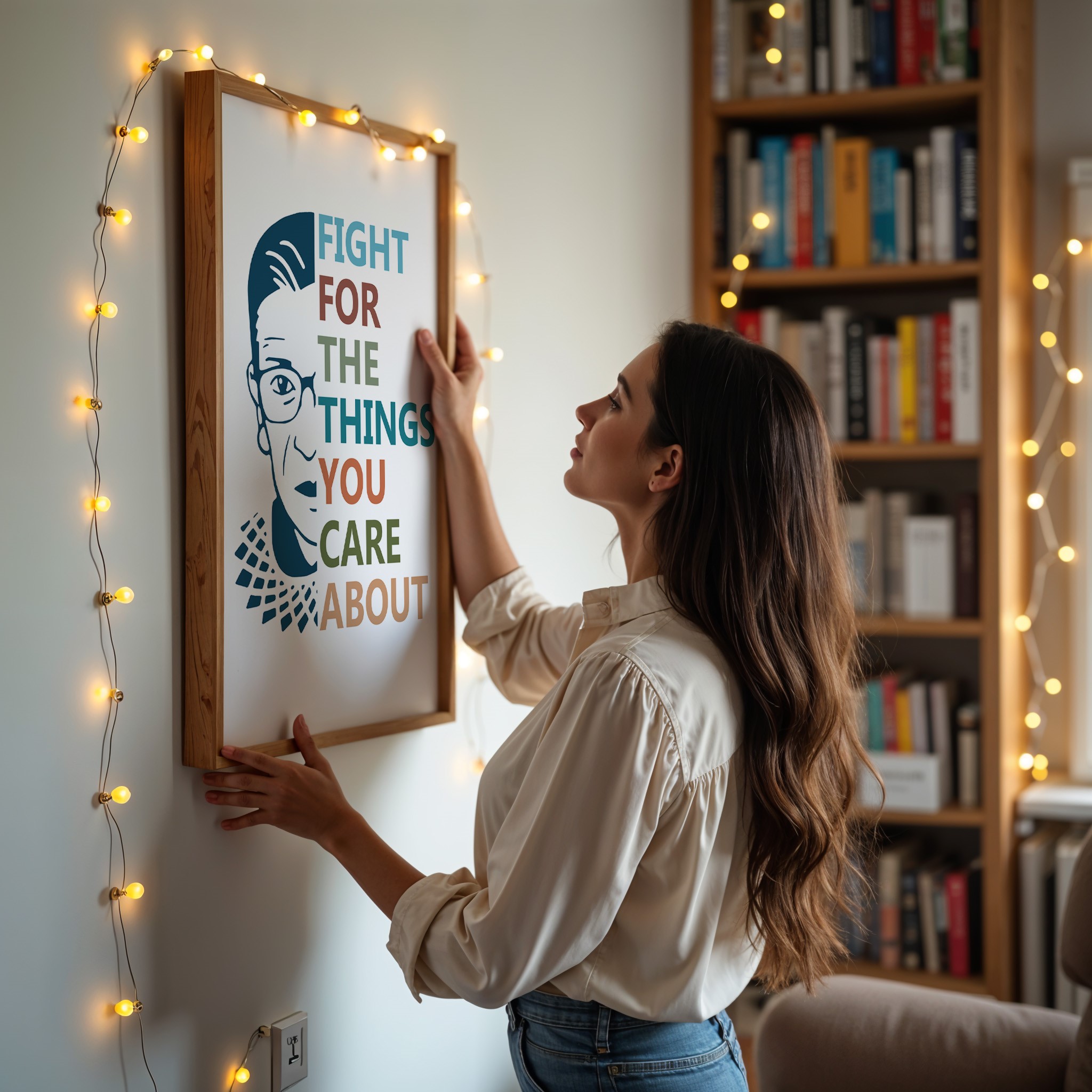 Fight for the Things RBG Inspirational Quote Wall Art - Image 3