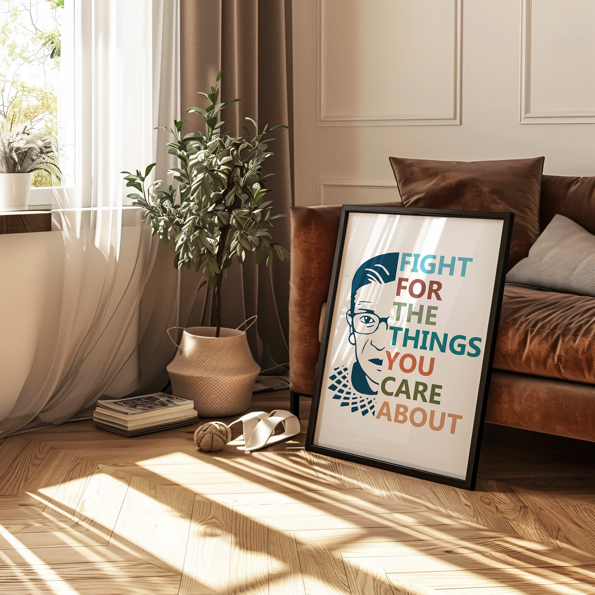 Fight for the Things RBG Inspirational Quote Wall Art - Image 4