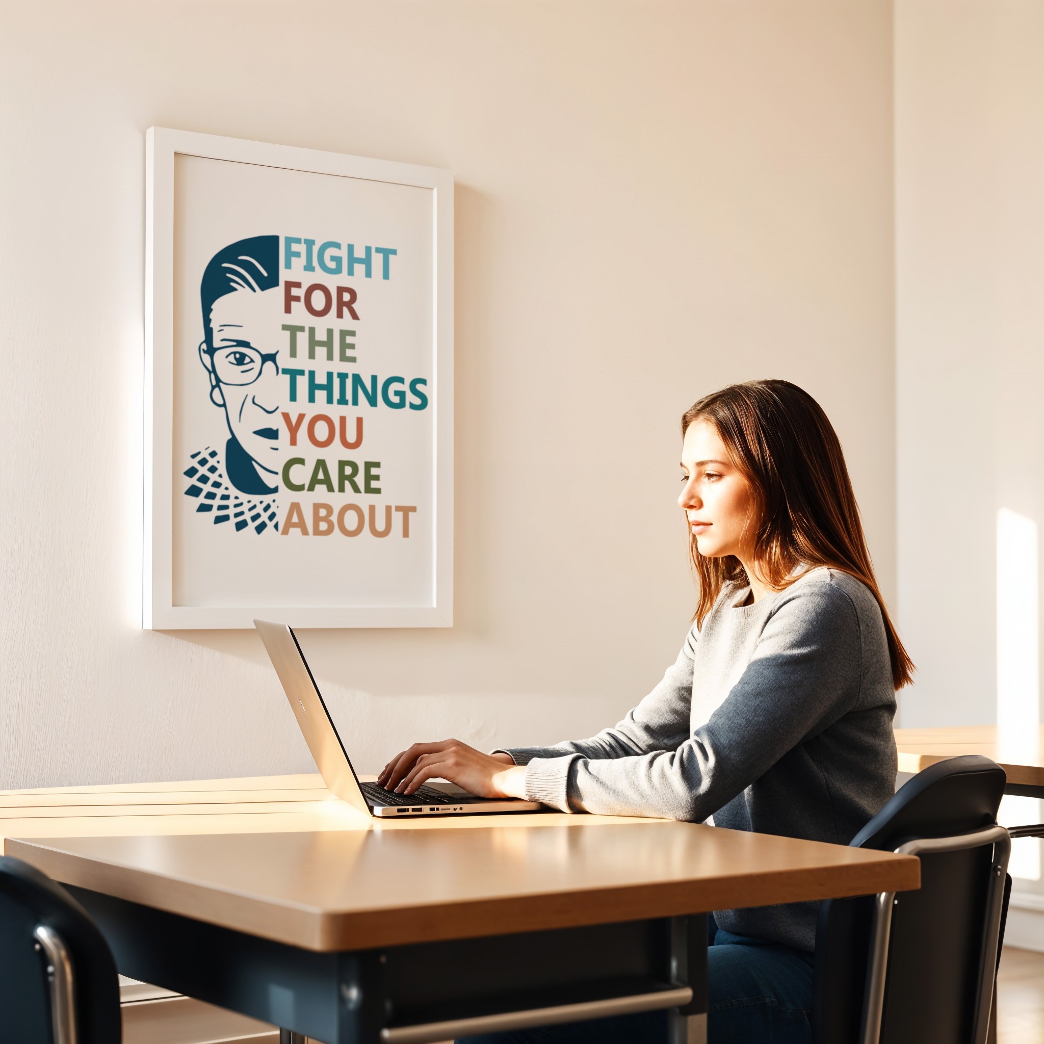 Fight for the Things RBG Inspirational Quote Wall Art - Image 5