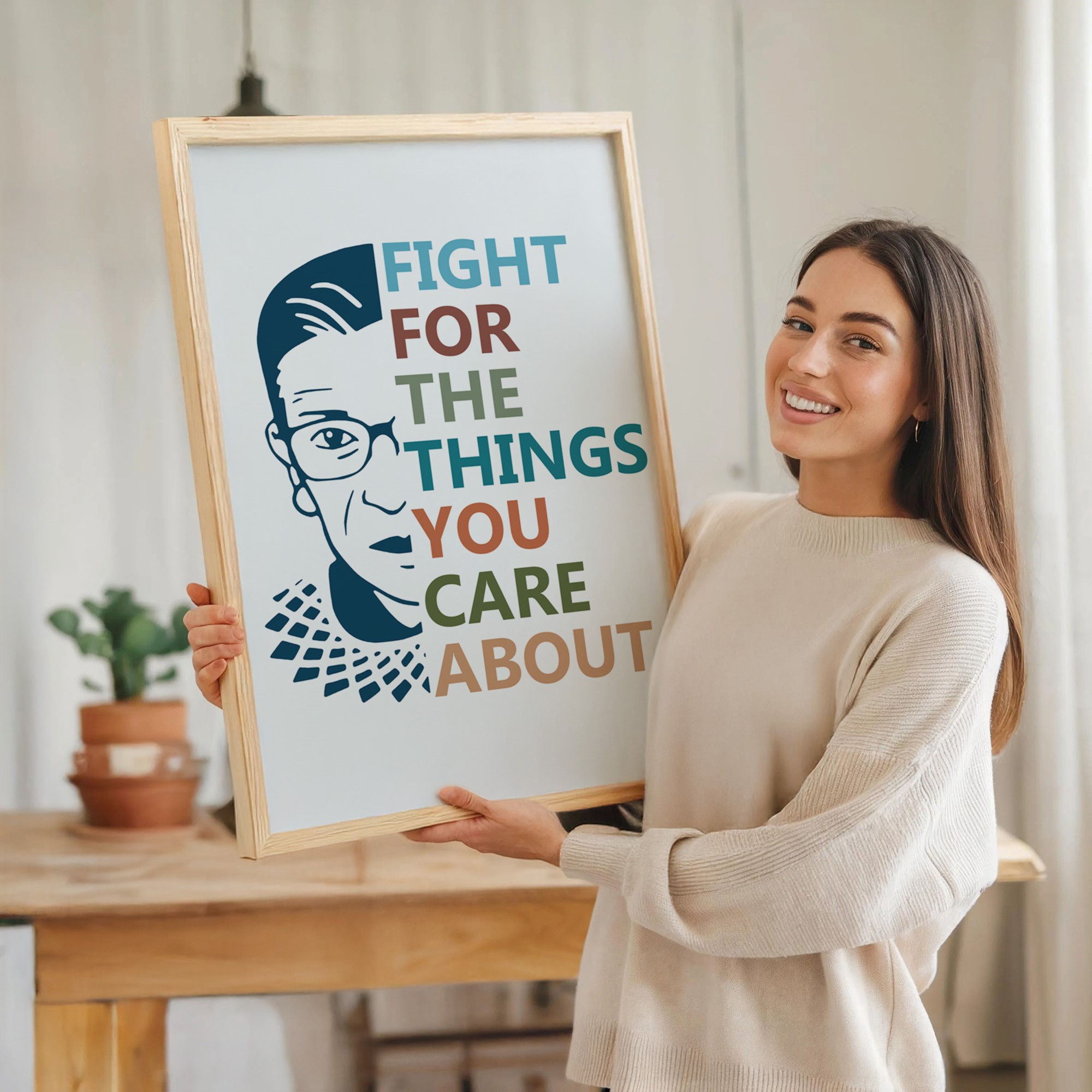 Fight for the Things RBG Inspirational Quote Wall Art - Image 7