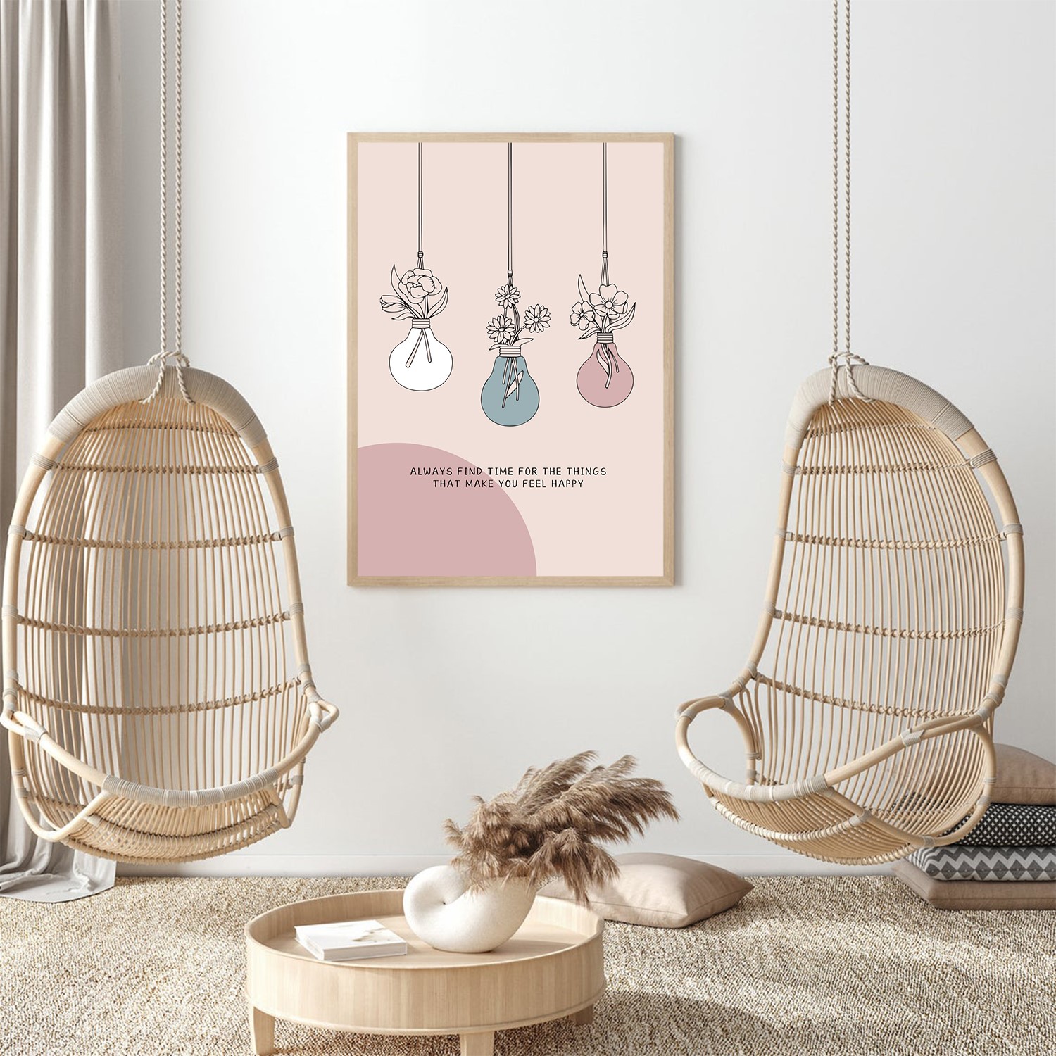 Find Time for Happiness Abstract Wall Art - Image 4