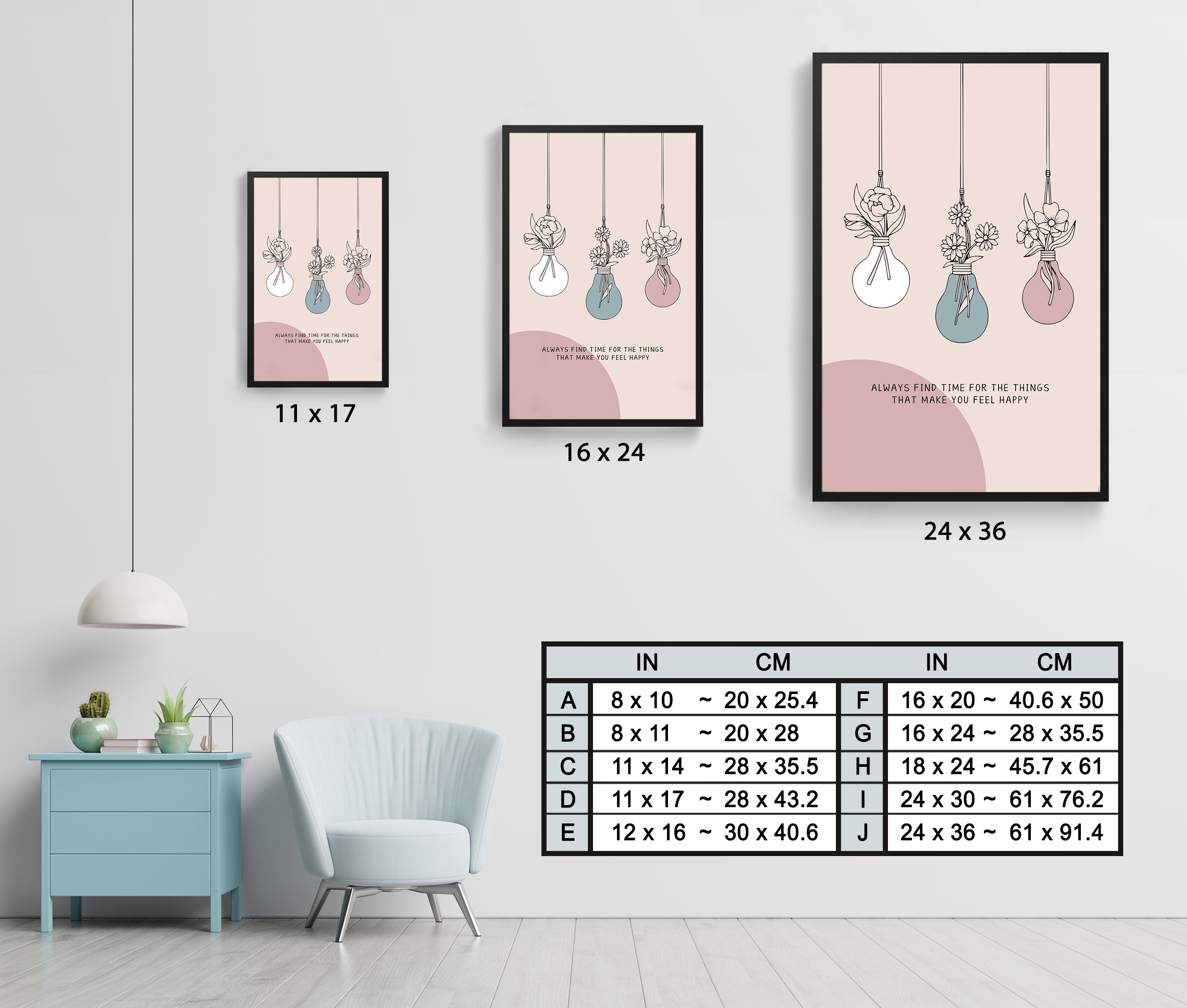 Find Time for Happiness Abstract Wall Art - Image 7