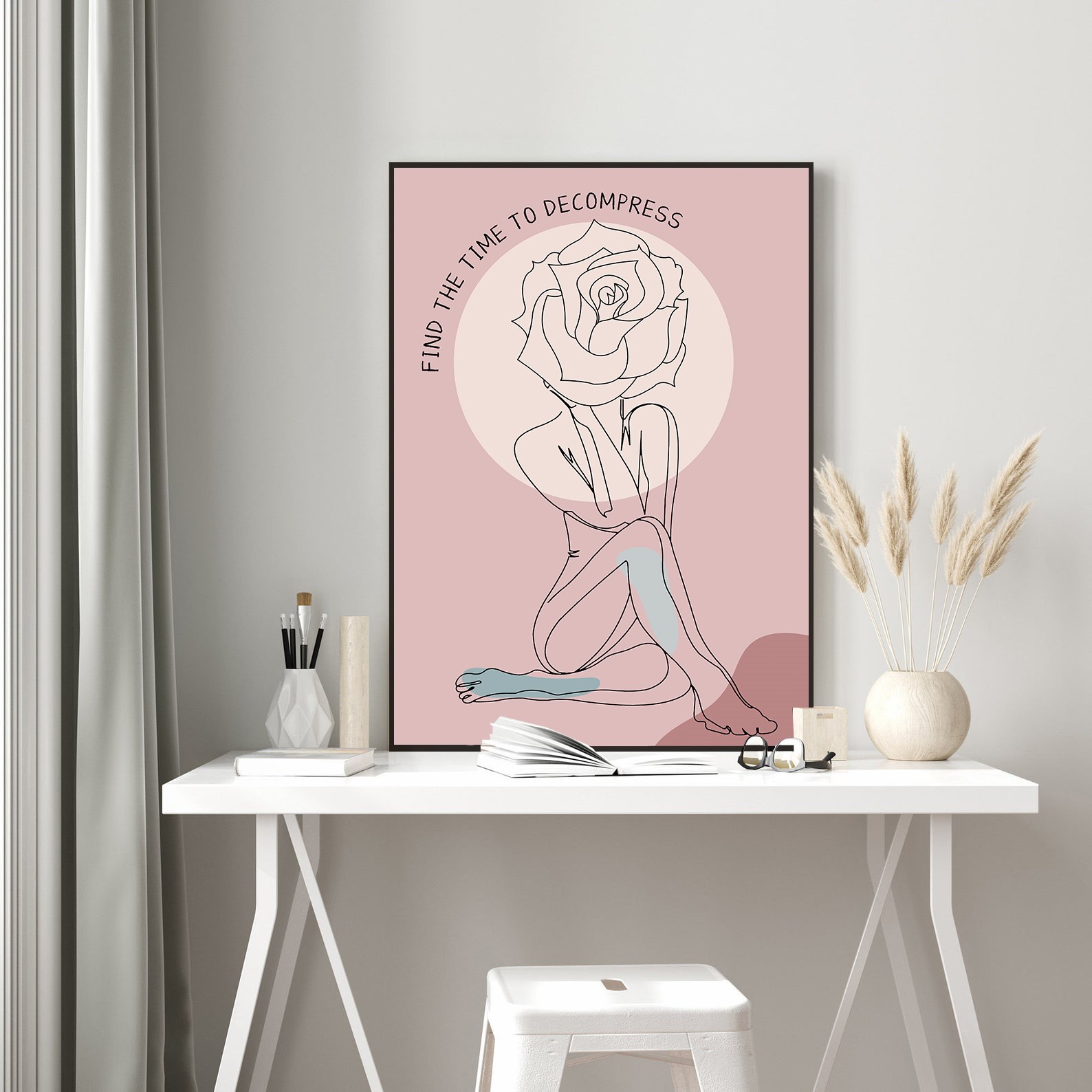 Find Time to Decompress Mental Health Wall Art - Image 2