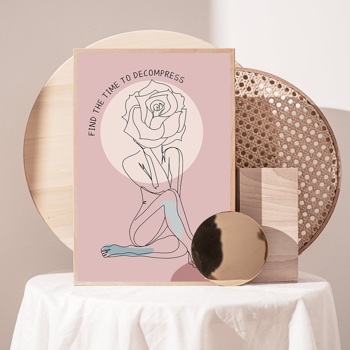 Find Time to Decompress Mental Health Wall Art - Image 3