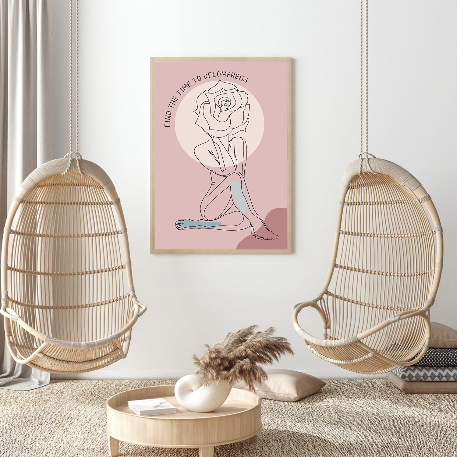 Find Time to Decompress Mental Health Wall Art - Image 4