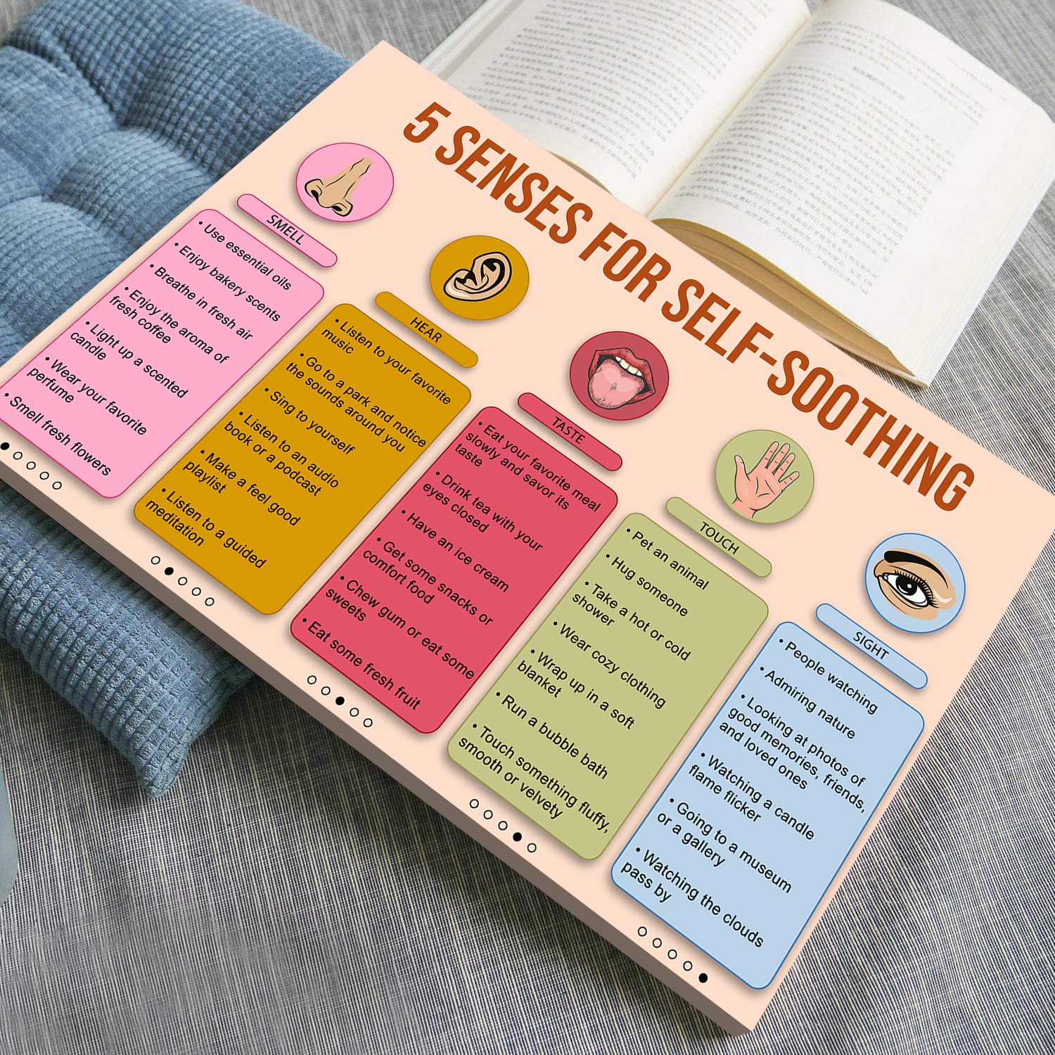 Five Senses Boho Mental Health Printable - Image 4
