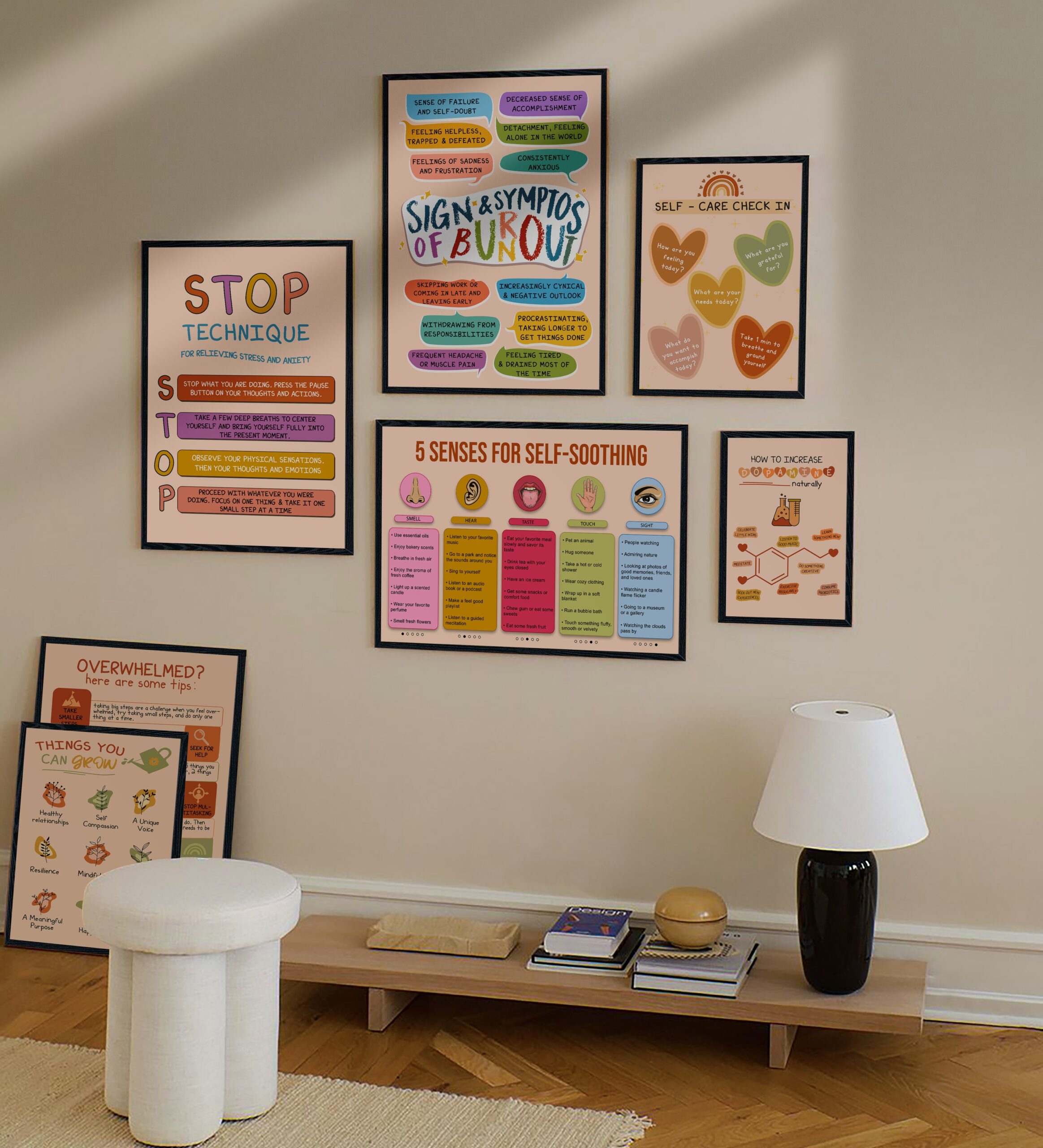 Five Senses Boho Mental Health Printable - Image 6