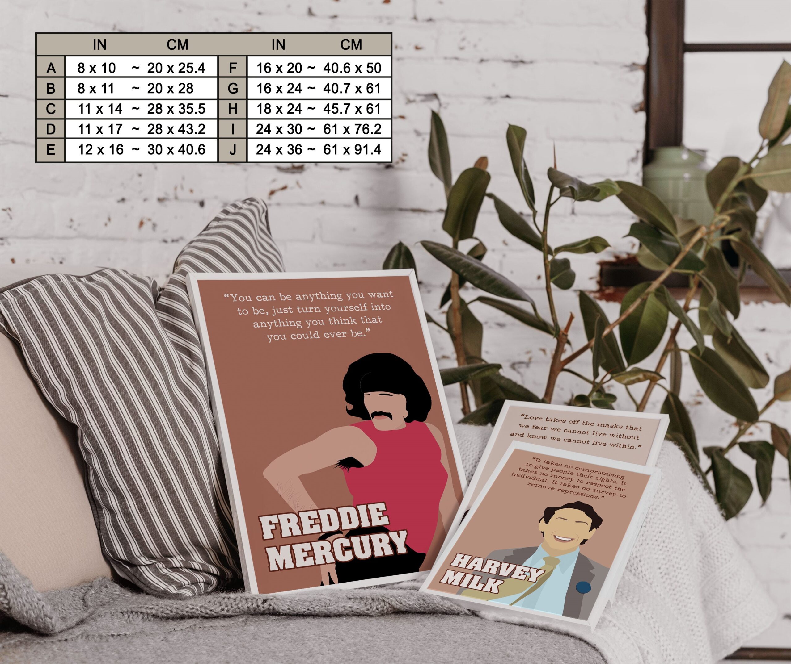 Freddie Mercury Inspirational Quote Wall Art - Image 7