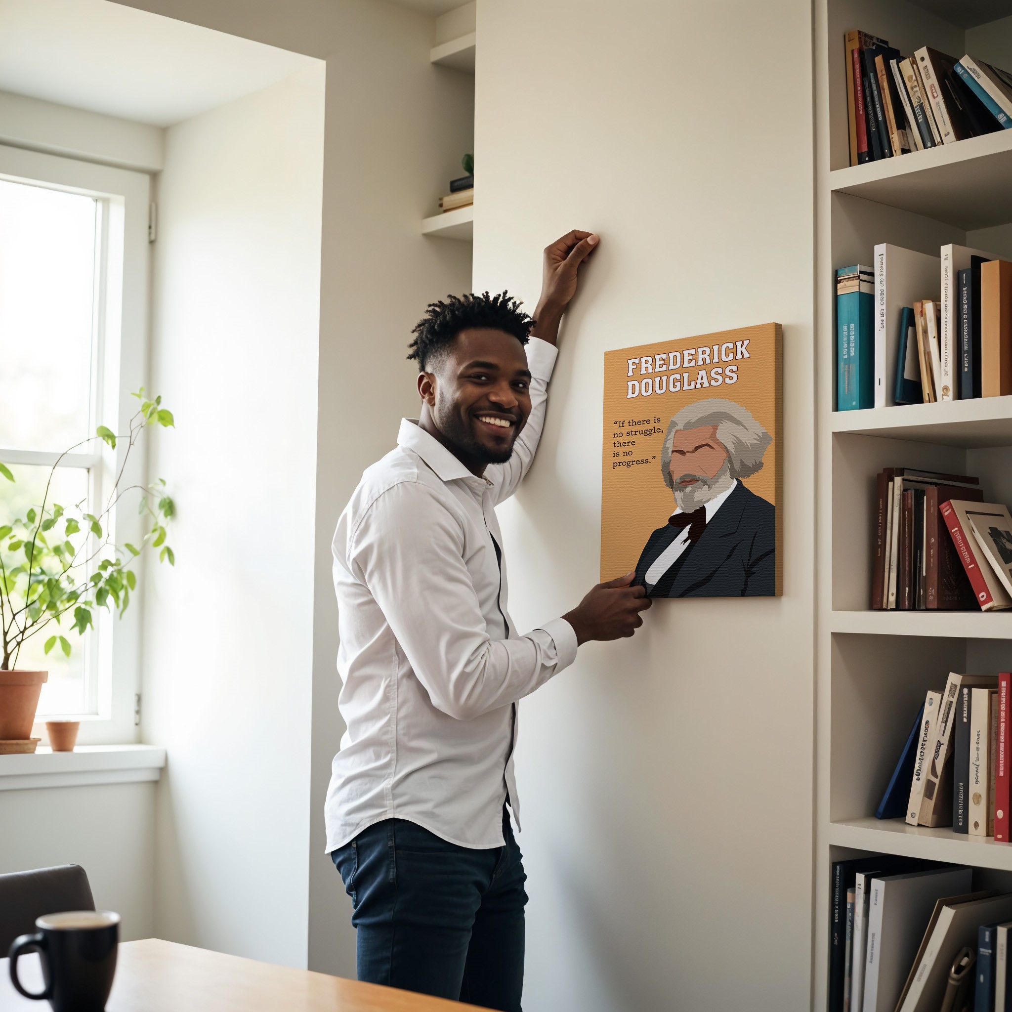 Frederick Douglass Men Motivational Quote Wall Art - Image 4