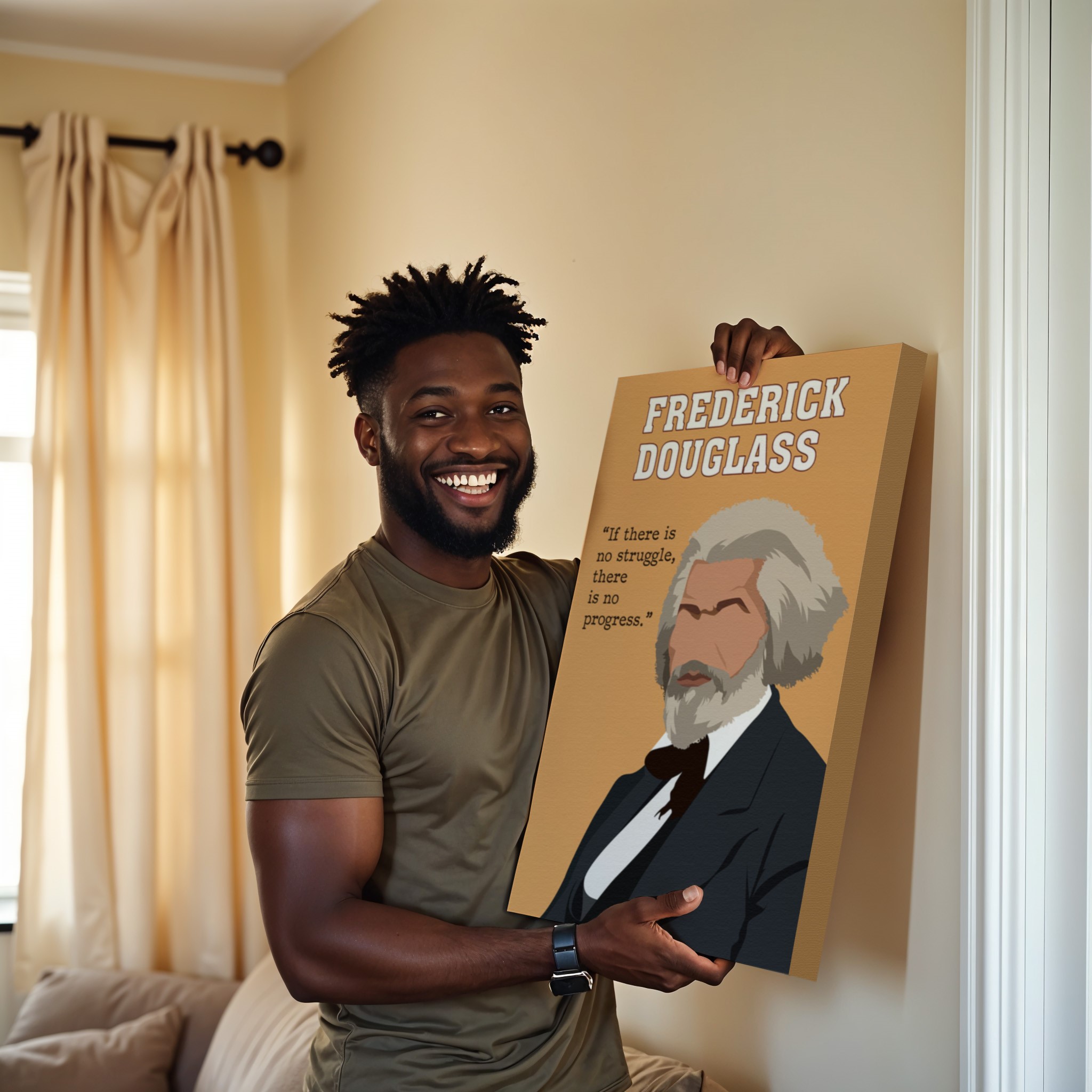 Frederick Douglass Men Motivational Quote Wall Art - Image 6