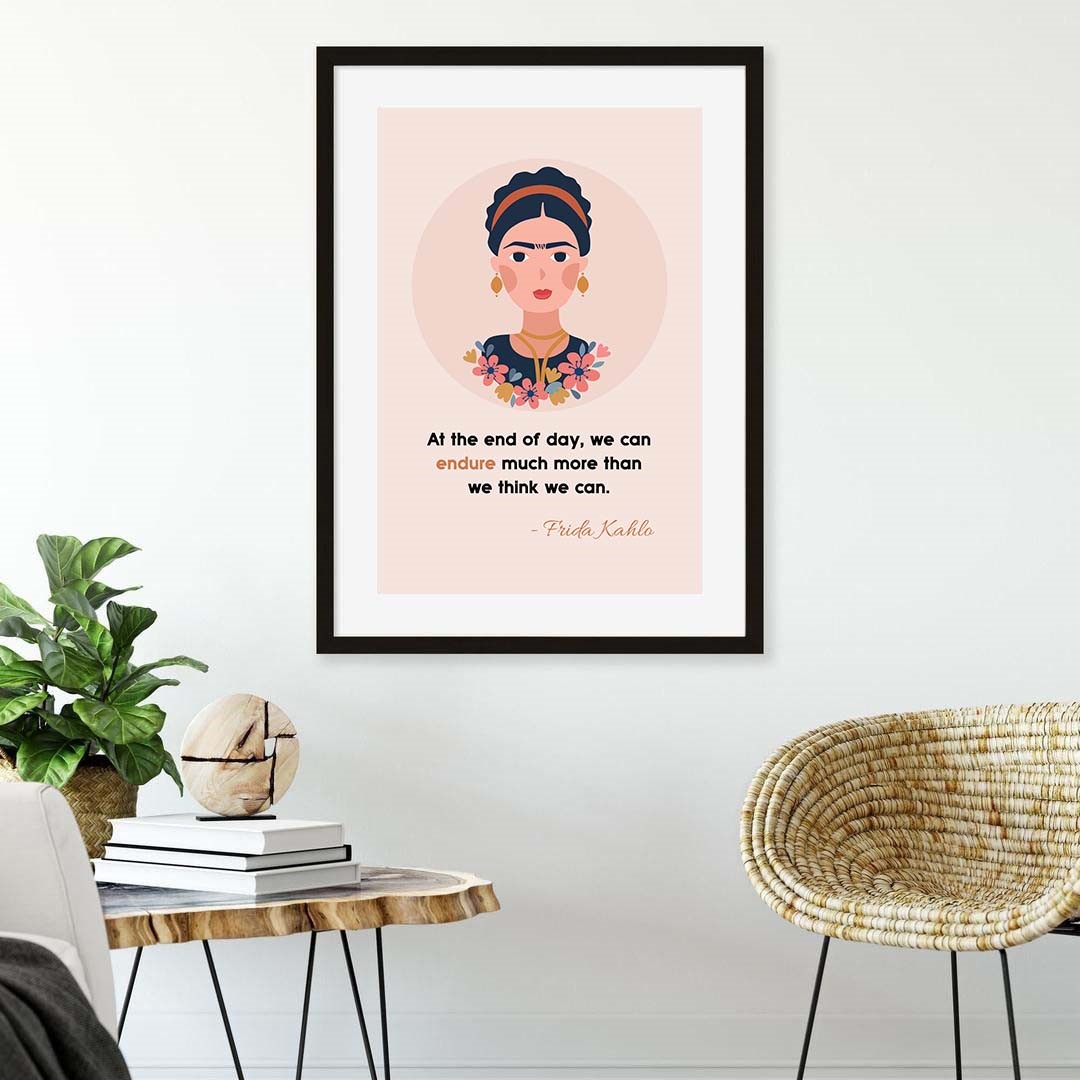 Frida Kahlo Artist Empowered Inspirational Quote Wall Art - Image 5