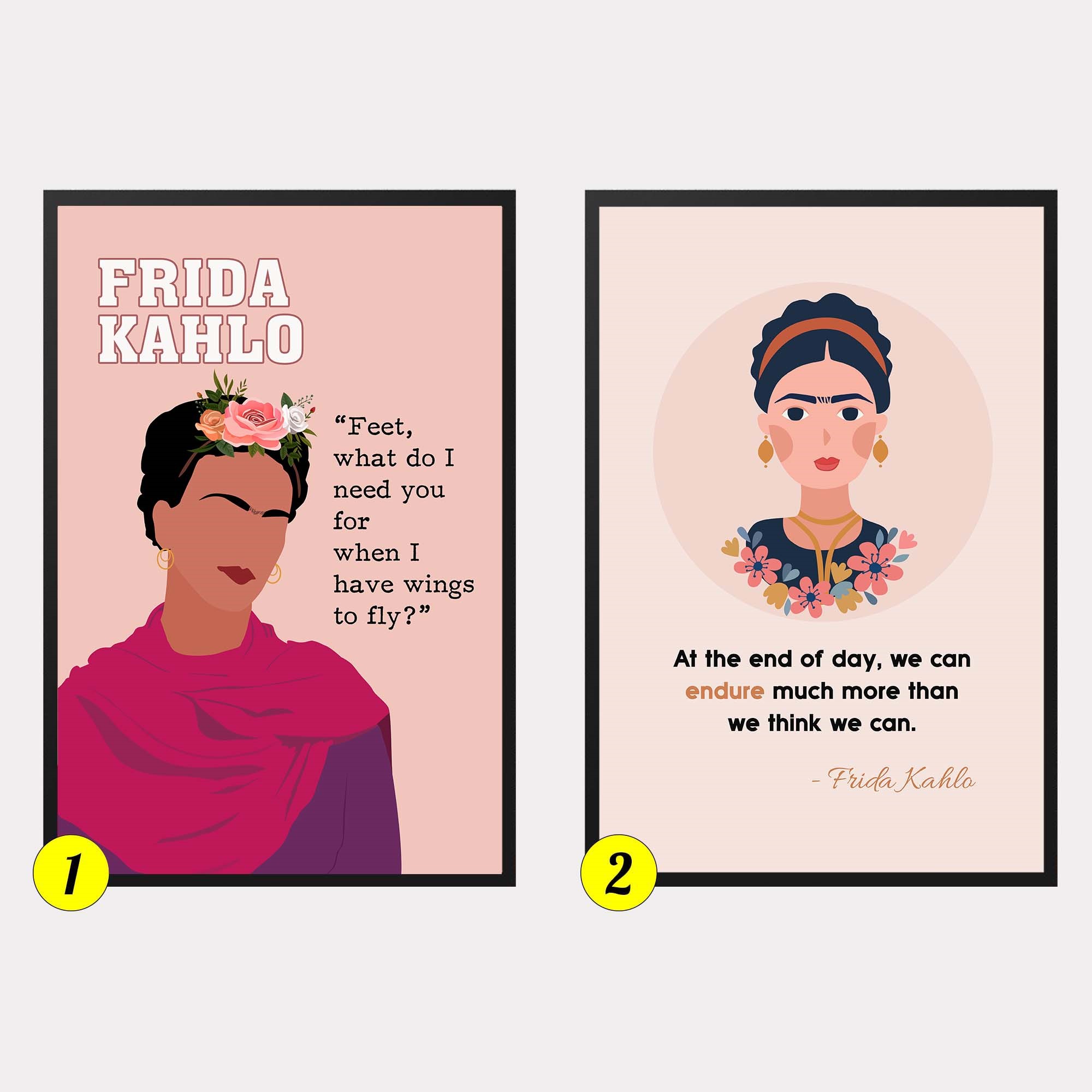 Frida Kahlo Artist Empowered Inspirational Quote Wall Art - Image 6