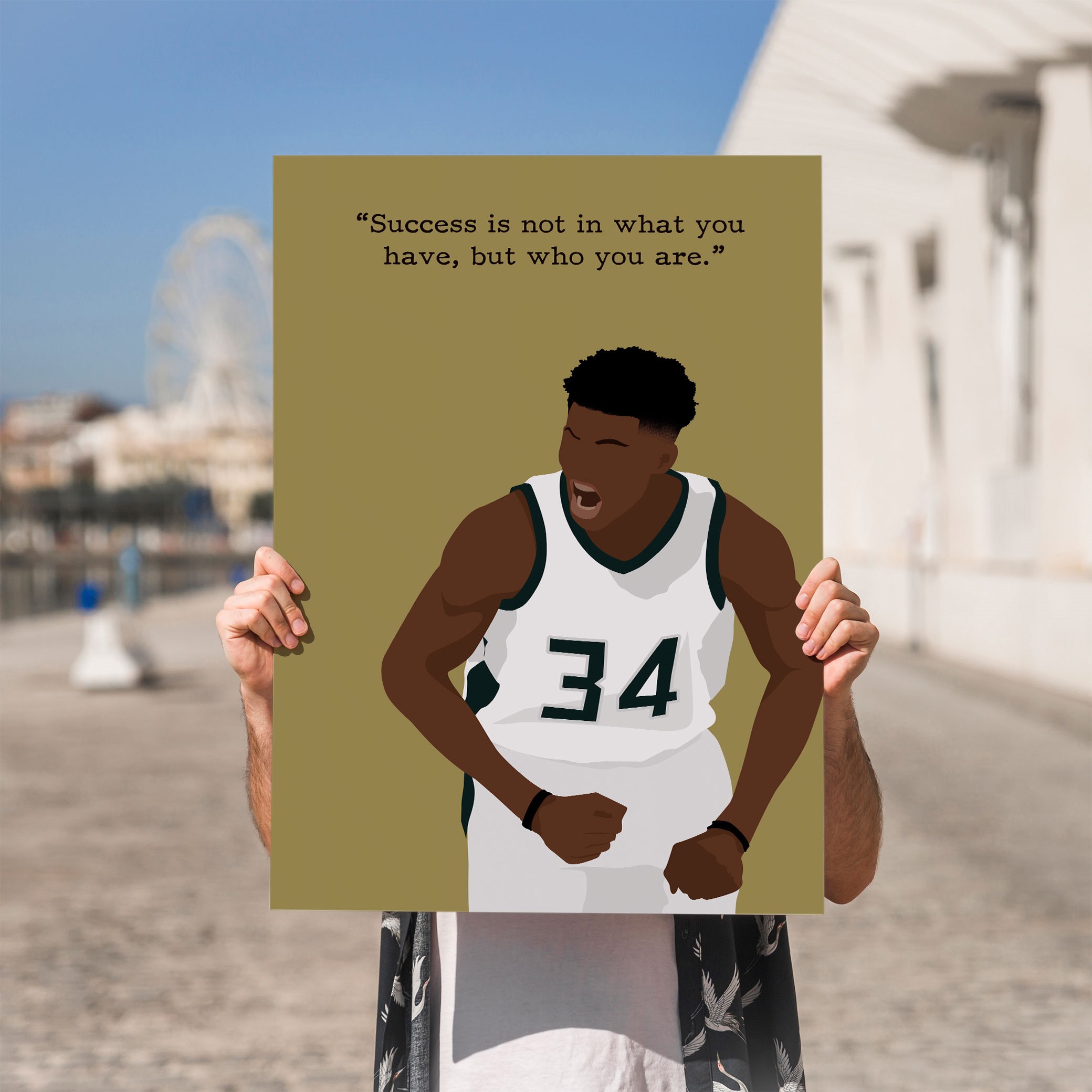 Giannis Basketball Motivational Quote Wall Art - Image 2