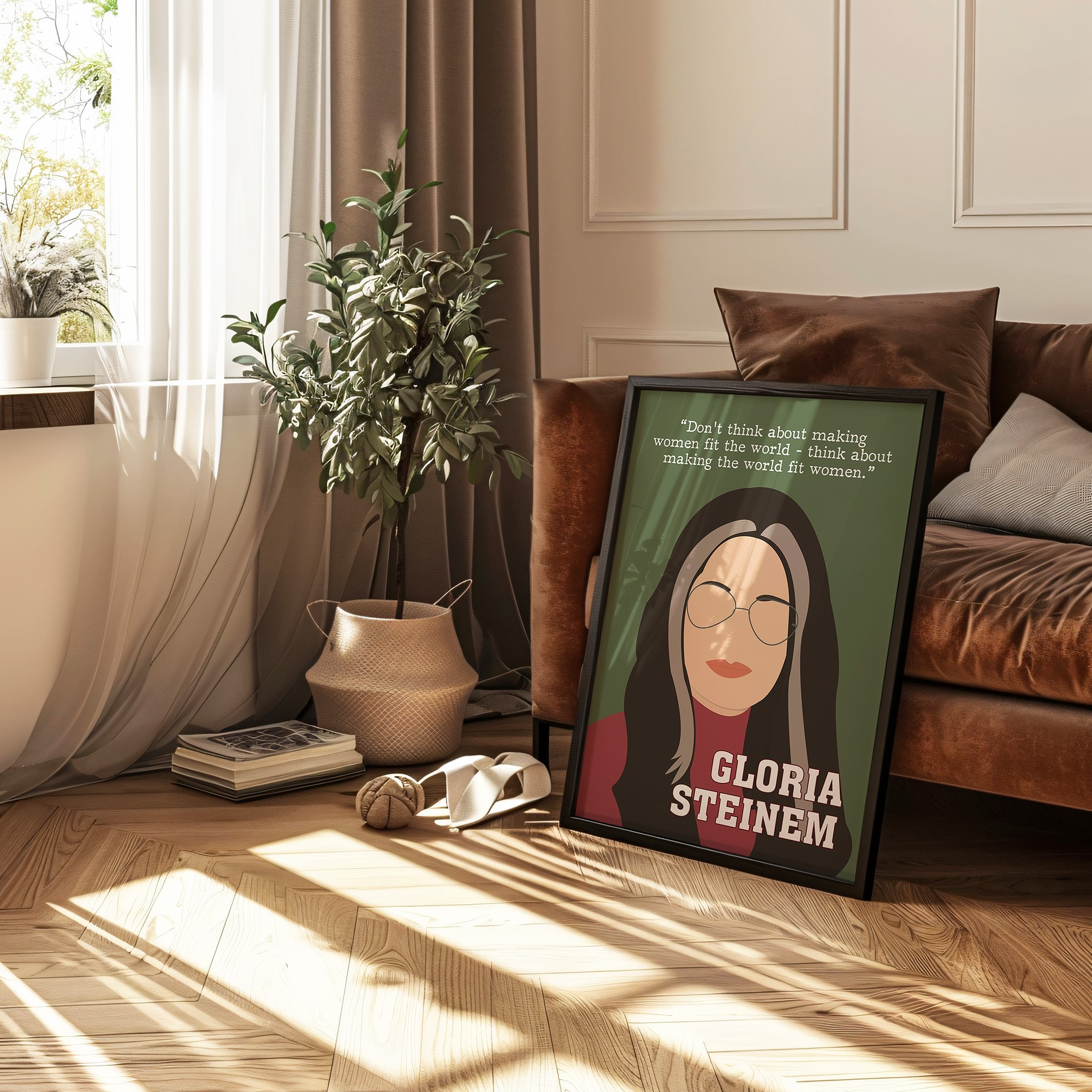 Gloria Steinem Powerful Women Inspirational Quote Wall Art - Image 6