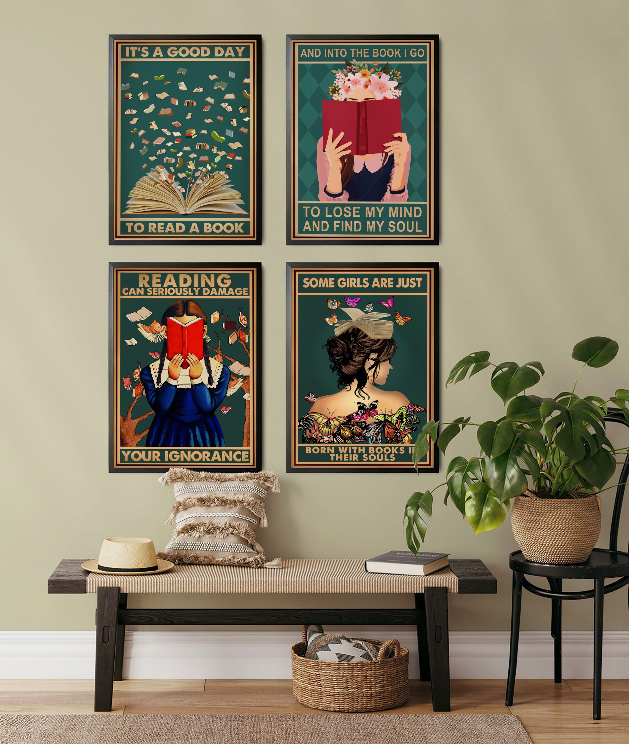 Good Day Reading Books Positive Vintage Printable - Image 6