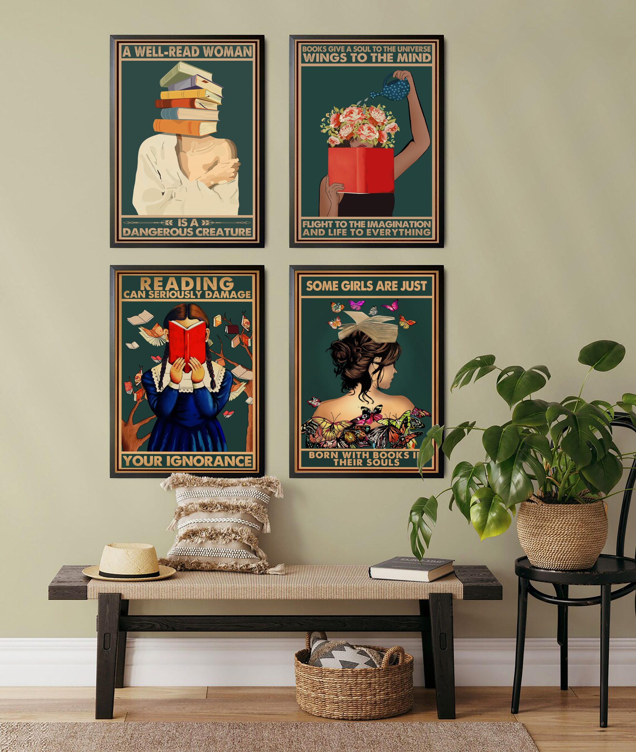 Good Day Reading Books Positive Vintage Printable - Image 6