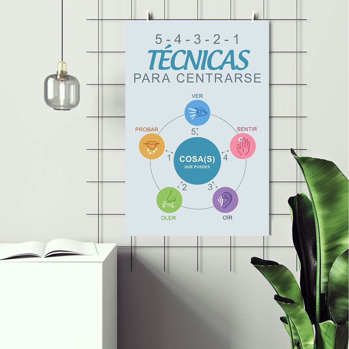 Grounding Technique Spanish Mental Health Printable - Image 2