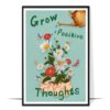 Grow Positive Thoughts Colorful Wall Art