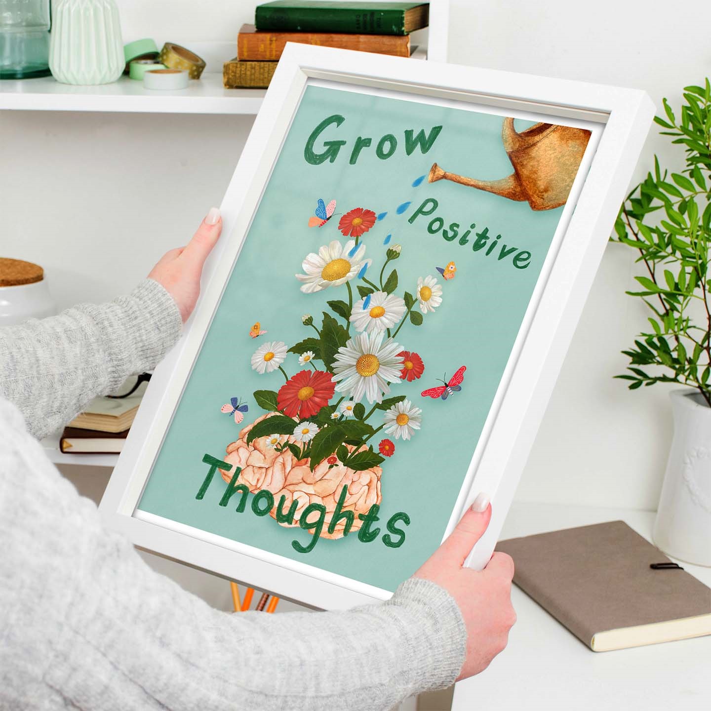 Grow Positive Thoughts Mental Health Wall Art - Image 5