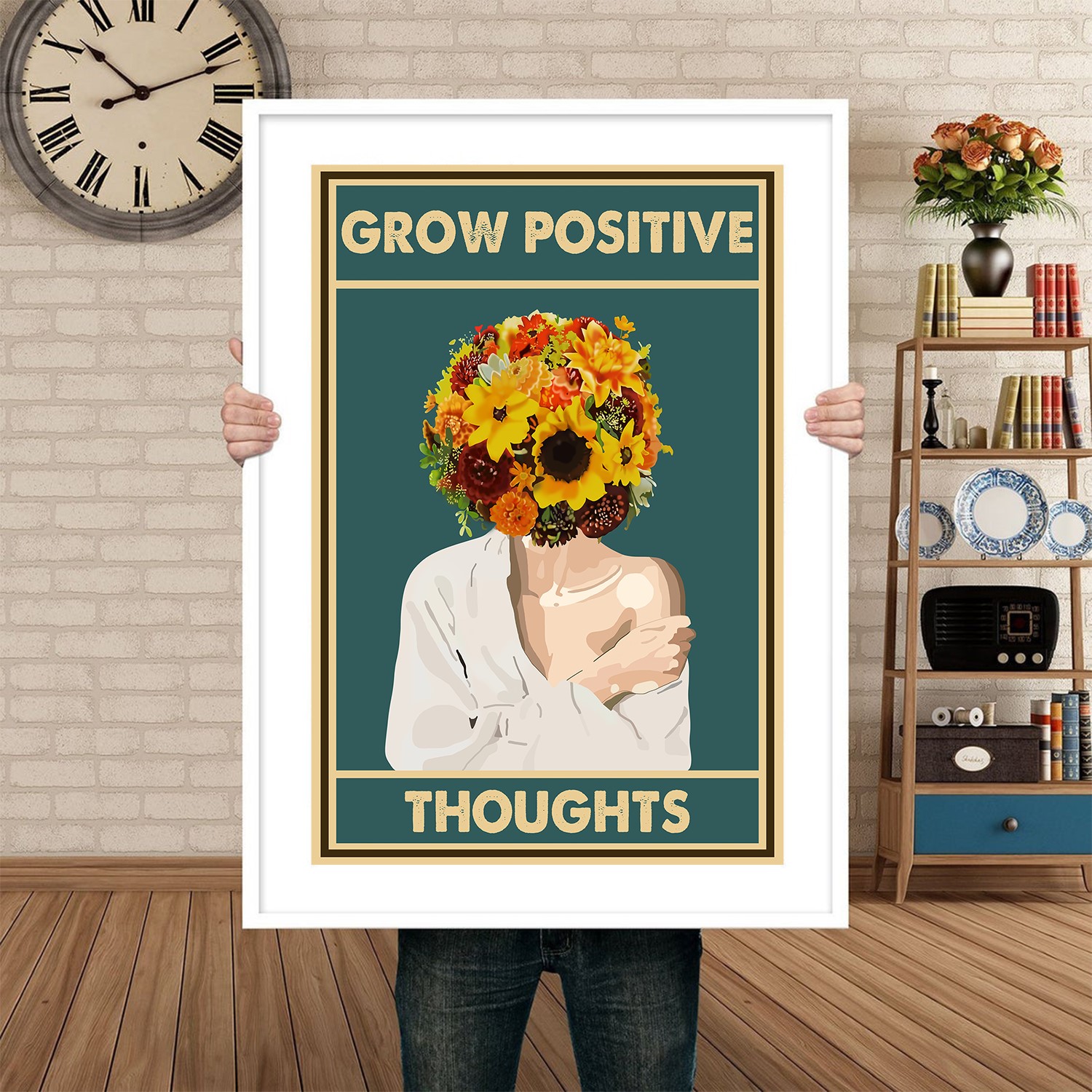 Grow Positive Thoughts Vintage Mental Health Printable - Image 4